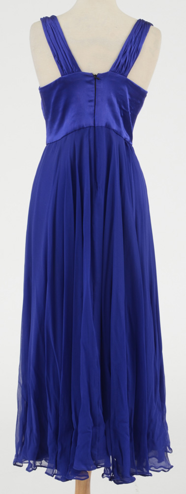 Hilary Floyd Royal Blue Embellished Dress and Matching Shawl from "Dancing for the Stars"