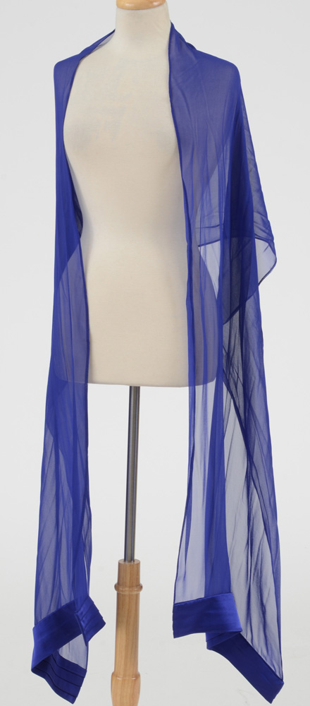 Hilary Floyd Royal Blue Embellished Dress and Matching Shawl from "Dancing for the Stars"