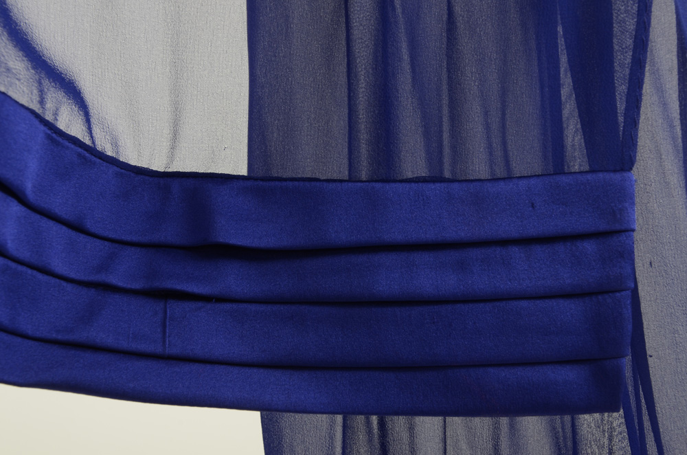 Hilary Floyd Royal Blue Embellished Dress and Matching Shawl from "Dancing for the Stars"