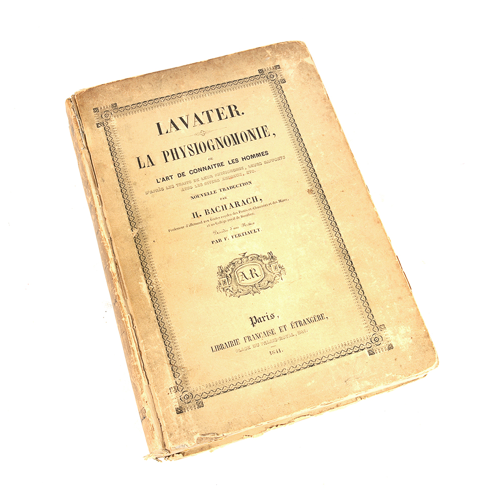 1841 "La Physiognomonie" by Author Johann Caspar Lavater