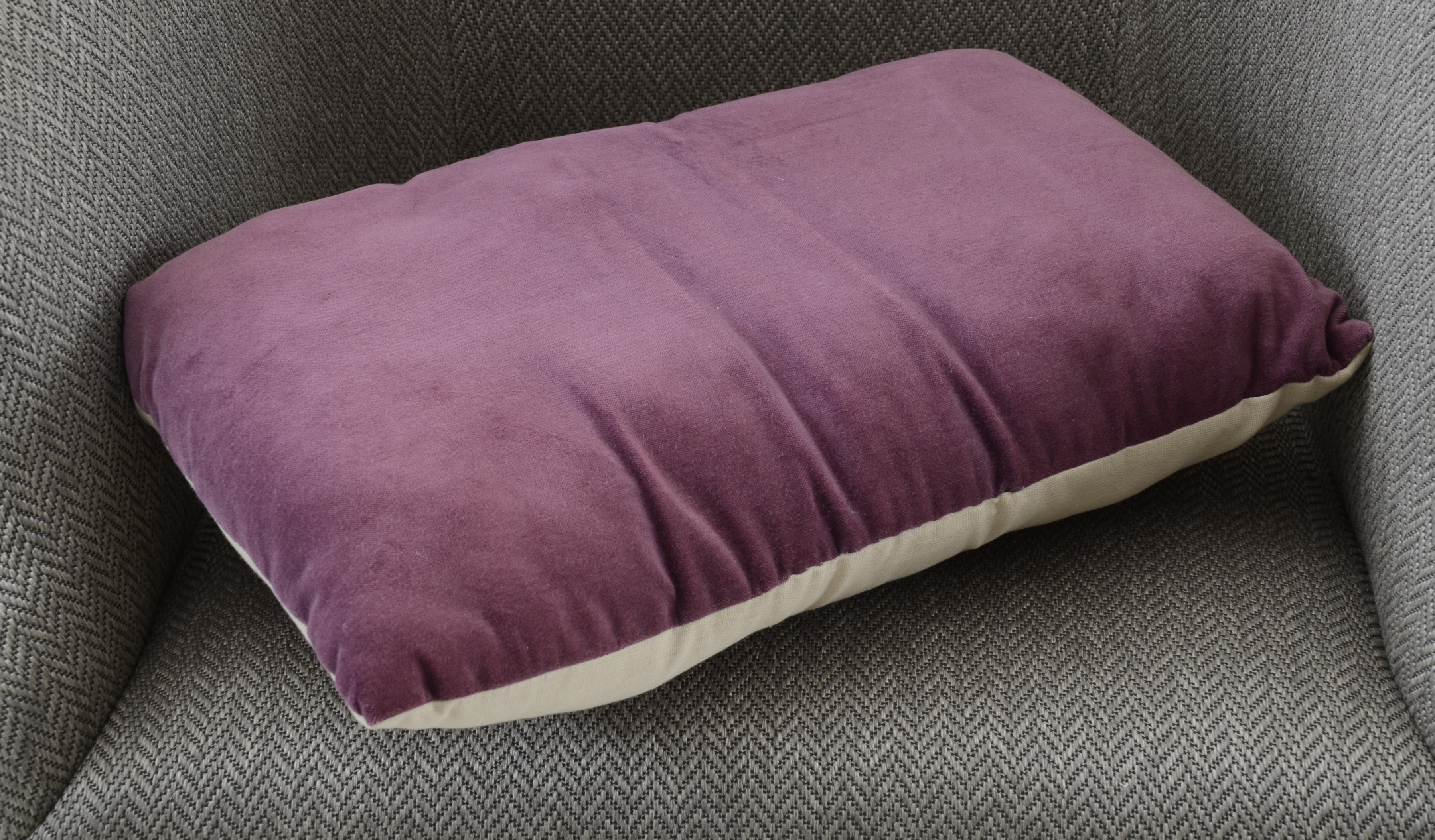 Herringbone Tweed Barrel Back Arm Chairs