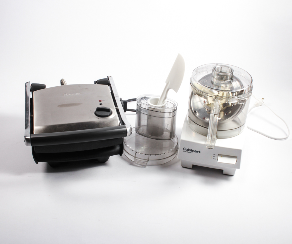 Breville Panini Press and Cuisinart Food Processor