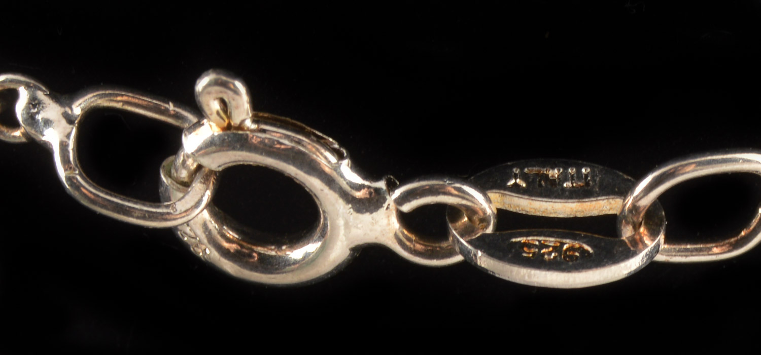 Sterling Silver and Amber Necklace and Earring Set