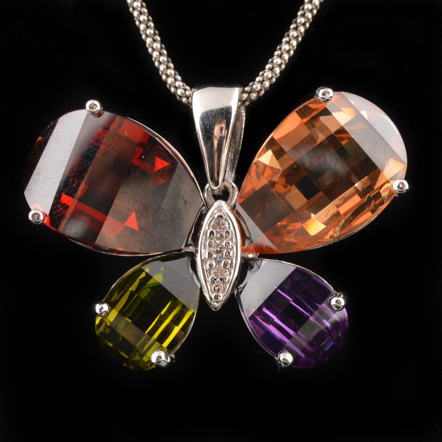 Sterling Silver Butterfly Pendant on Chain