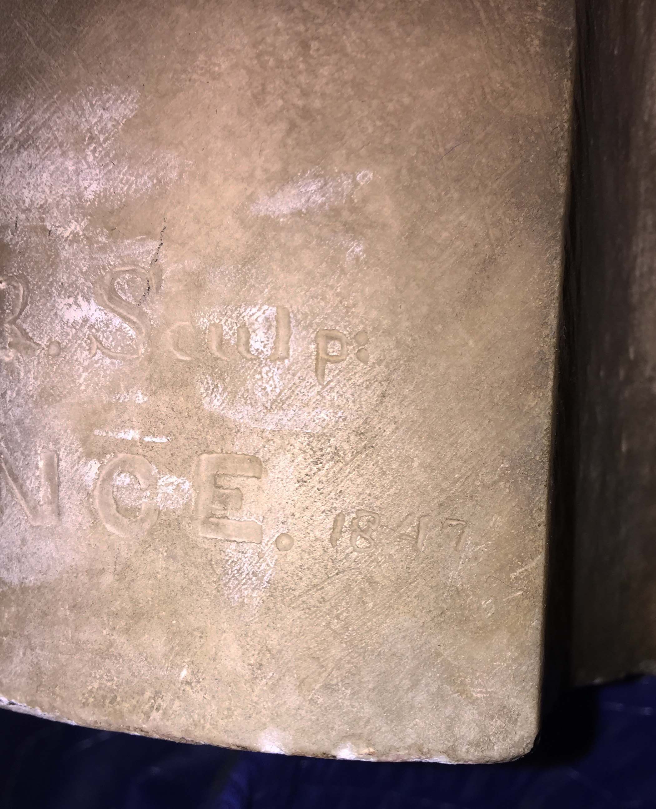 Joseph Mozier Carrara Marble Bust