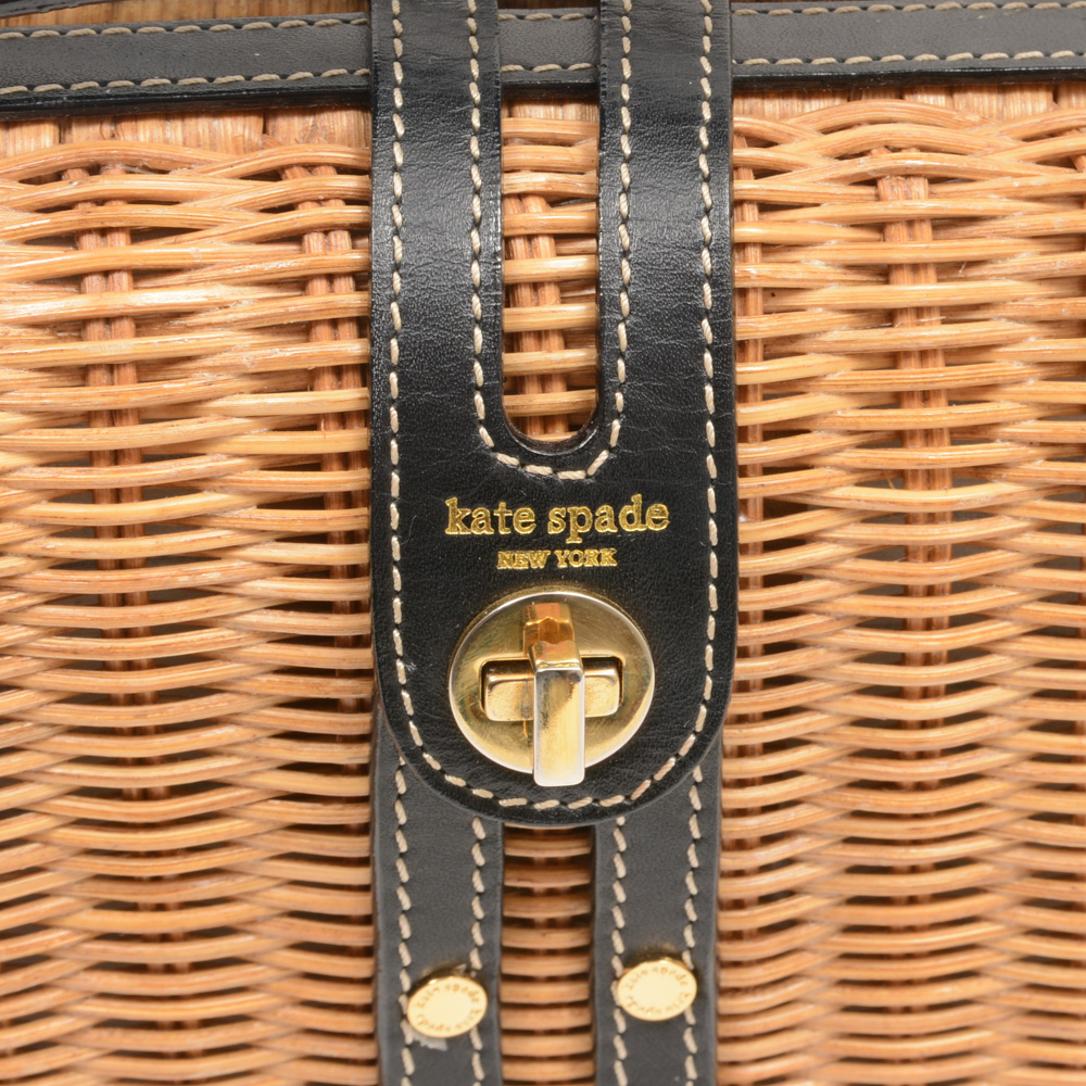 Kate Spade Woven Wicker Basket Handbag