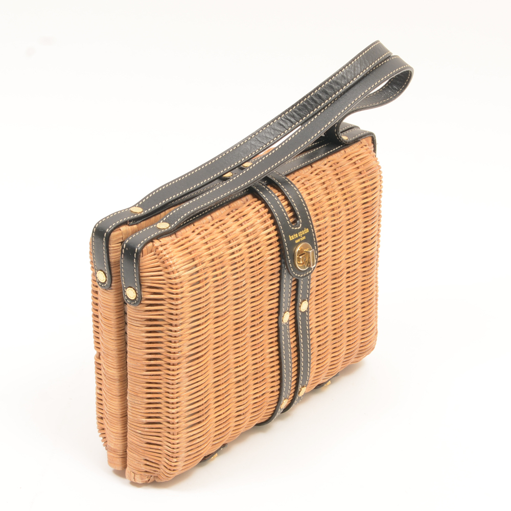 Kate Spade Woven Wicker Basket Handbag