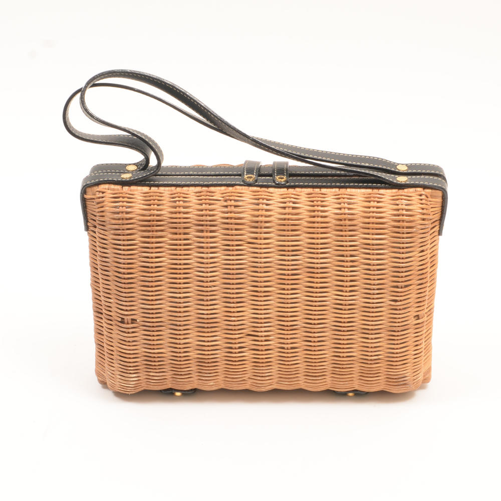 Kate Spade Woven Wicker Basket Handbag