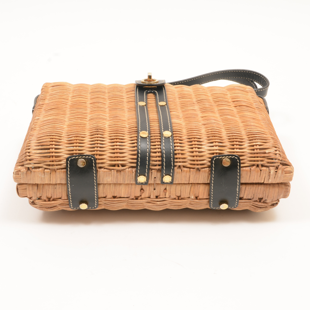 Kate Spade Woven Wicker Basket Handbag