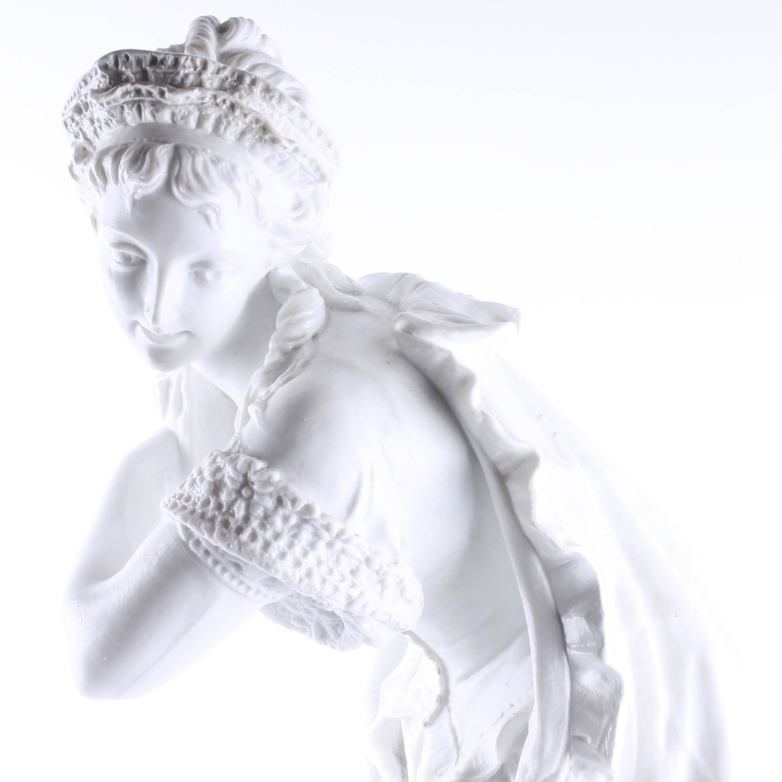 Vion et Baury Biscuit Porcelain Figure of a Young Woman