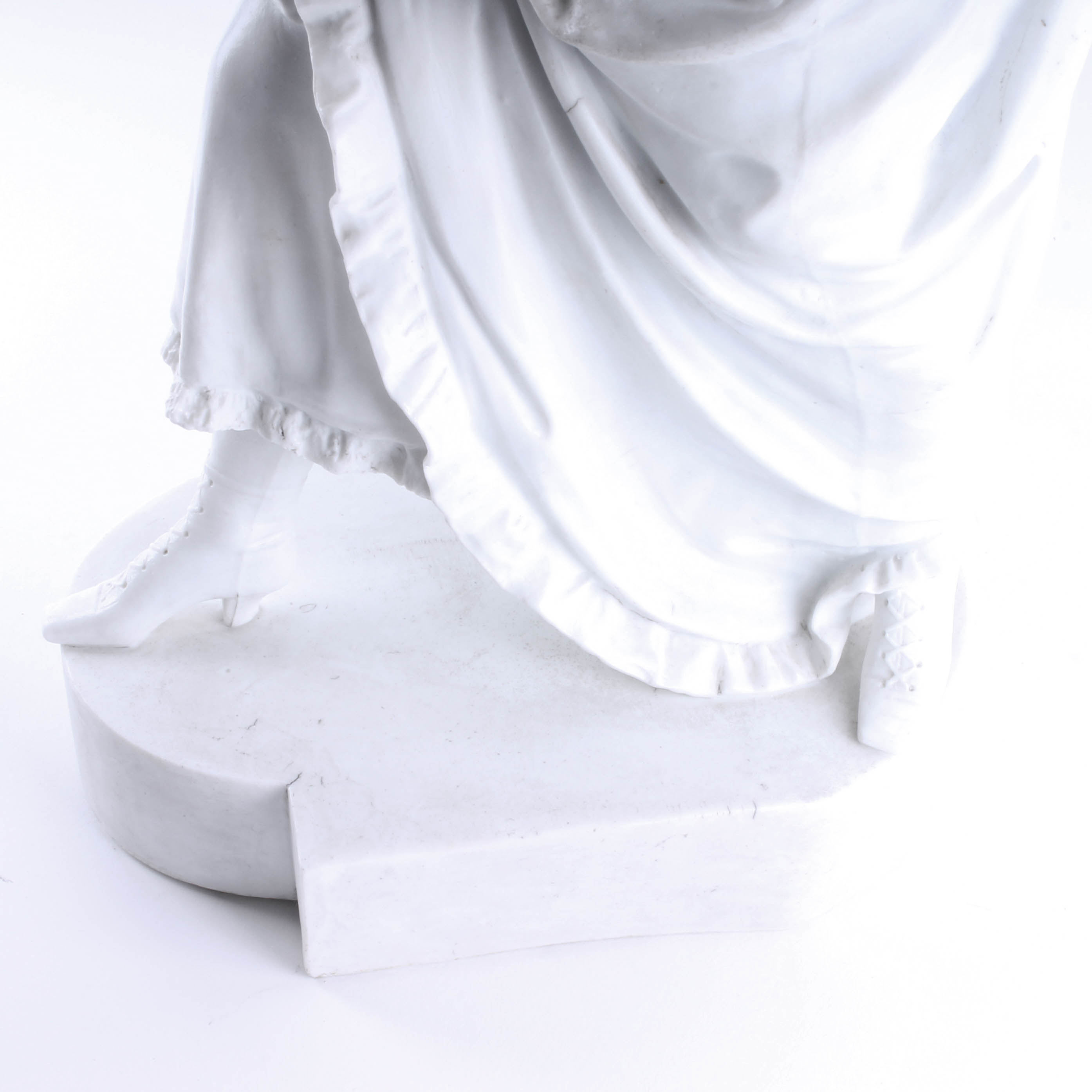 Vion et Baury Biscuit Porcelain Figure of a Young Woman