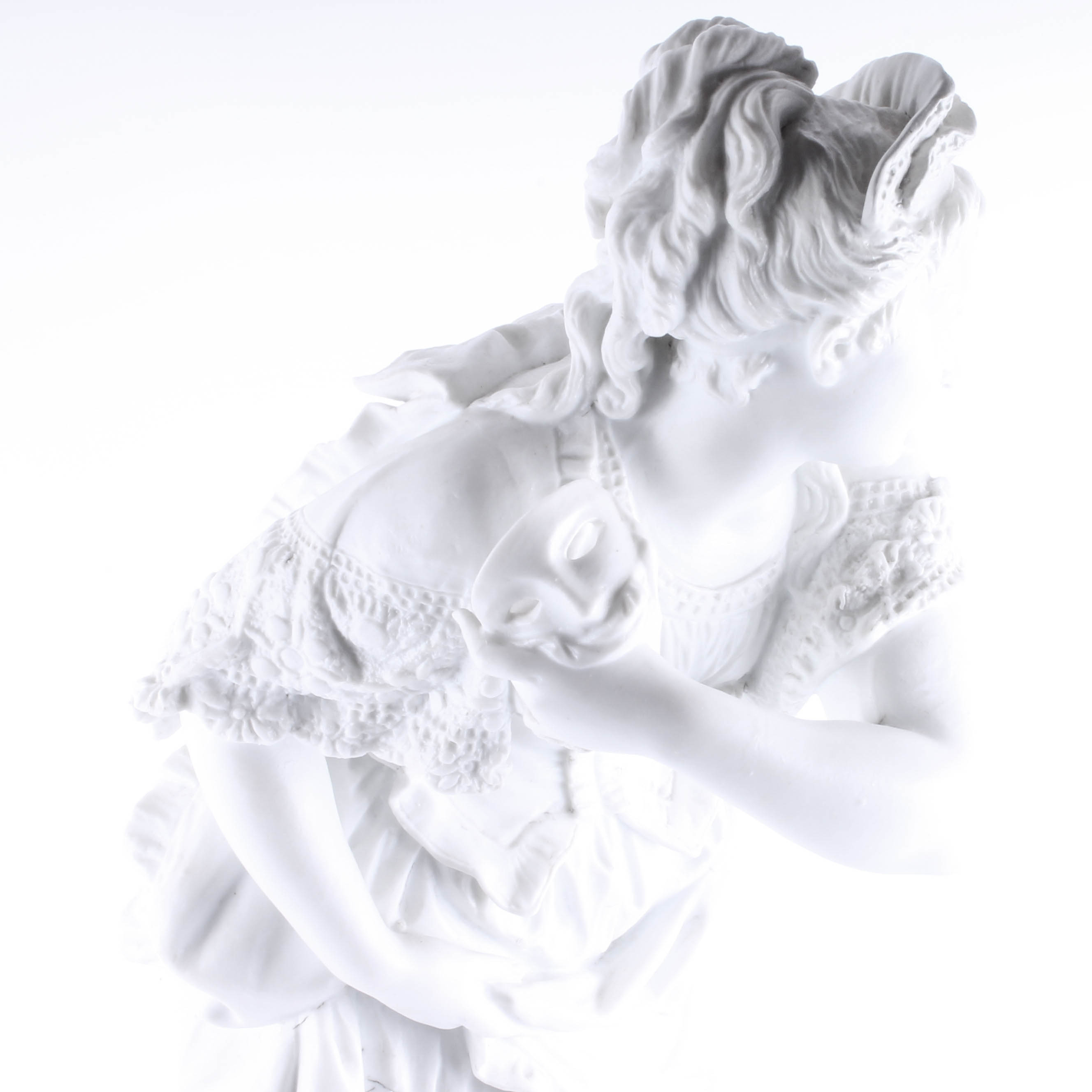 Vion et Baury Biscuit Porcelain Figure of a Young Woman