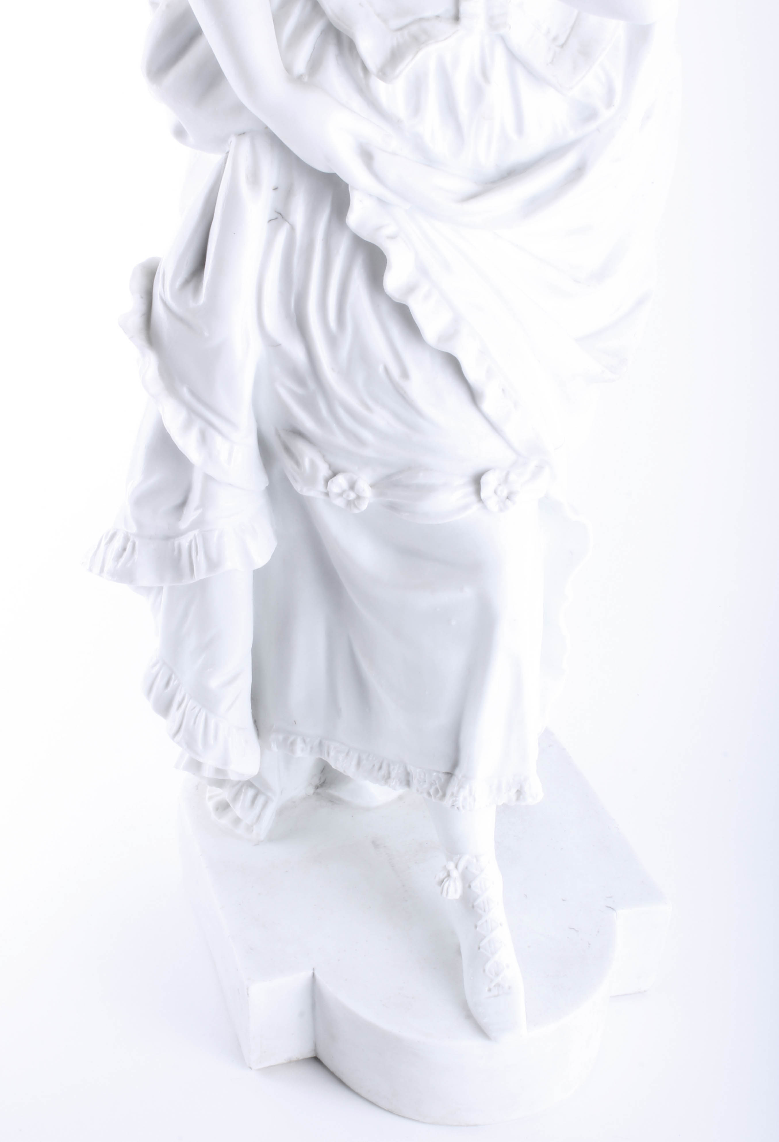 Vion et Baury Biscuit Porcelain Figure of a Young Woman