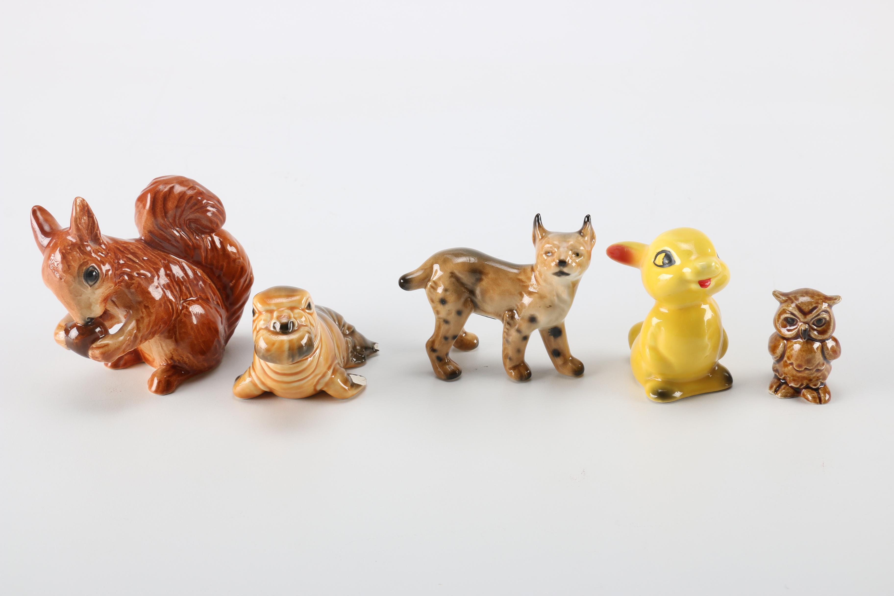 Collection of Goebel Ceramic Animal Figurines