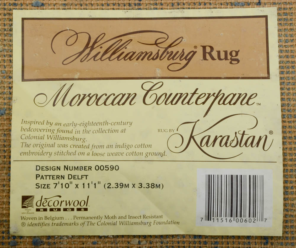 Karastan "Moroccan Counterpane" Williamsburg Area Rug