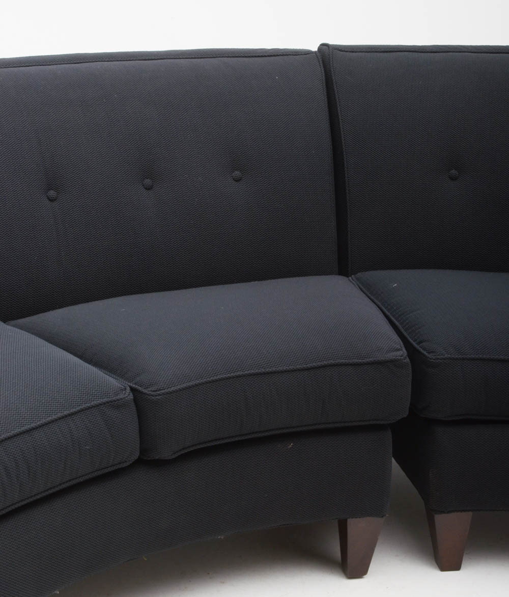 Rowe Furniture Two-Piece Curved Modular Sofa