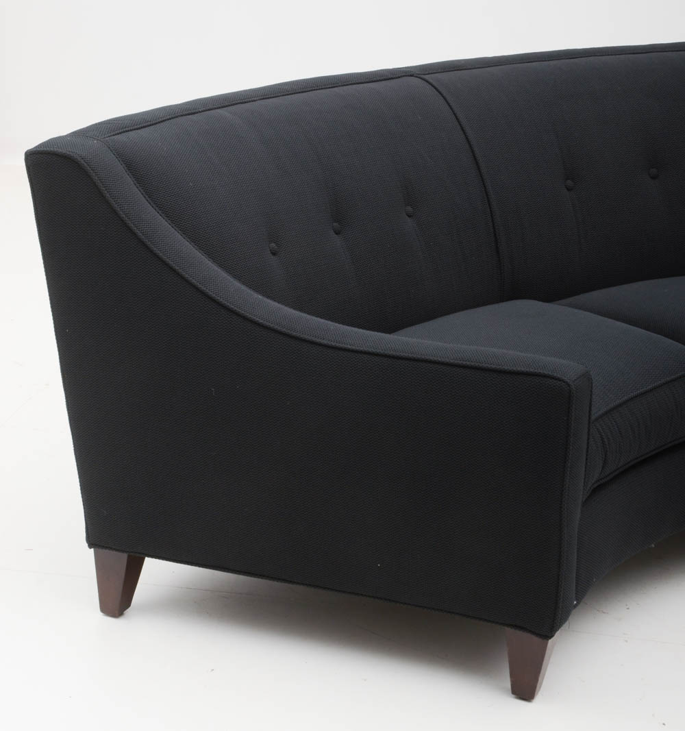 Rowe Furniture Two-Piece Curved Modular Sofa