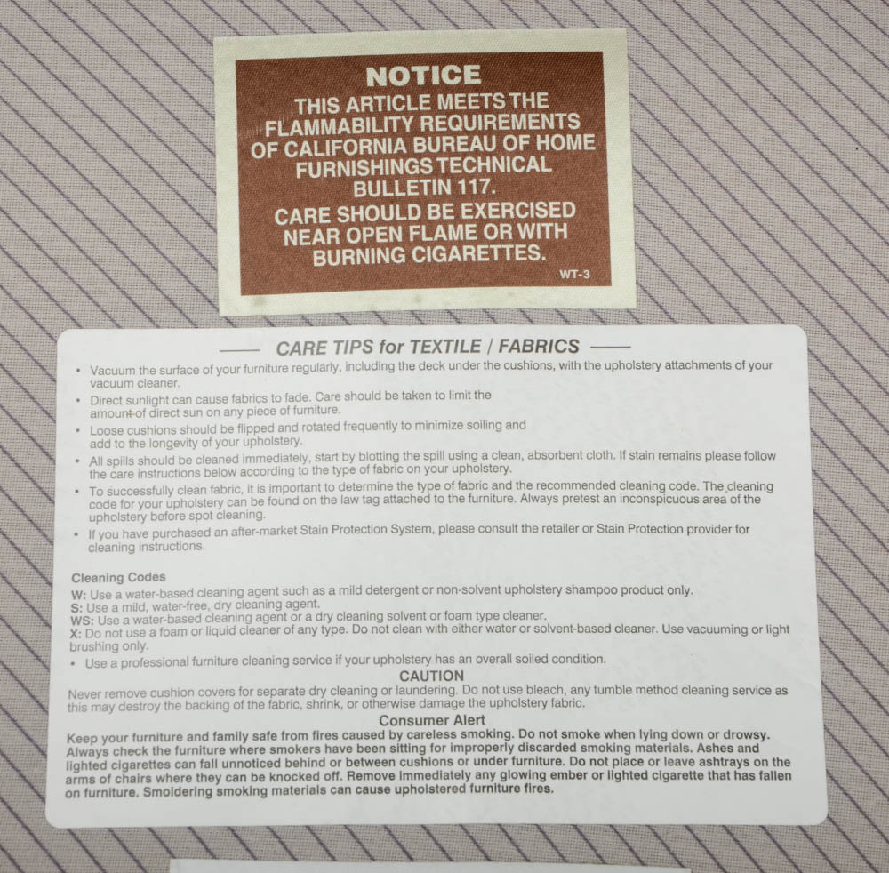 Rowe Furniture Two-Piece Curved Modular Sofa