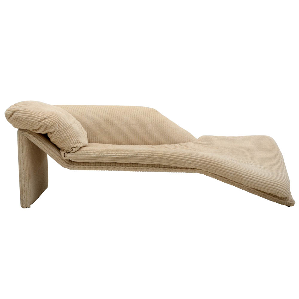 Milo Baughman Style Designer Chaise Lounge
