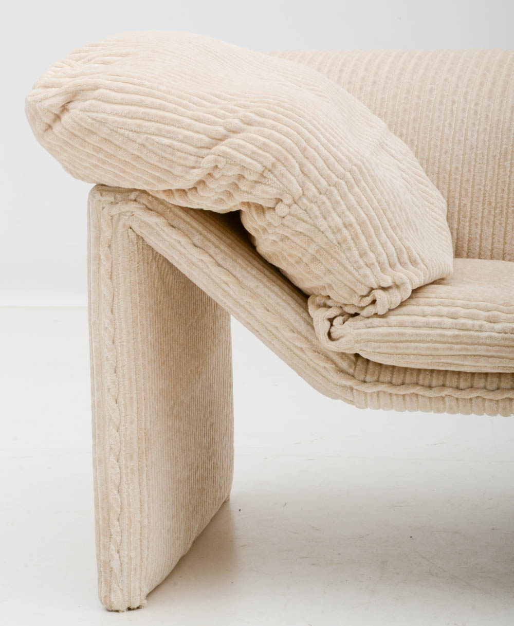 Milo Baughman Style Designer Chaise Lounge