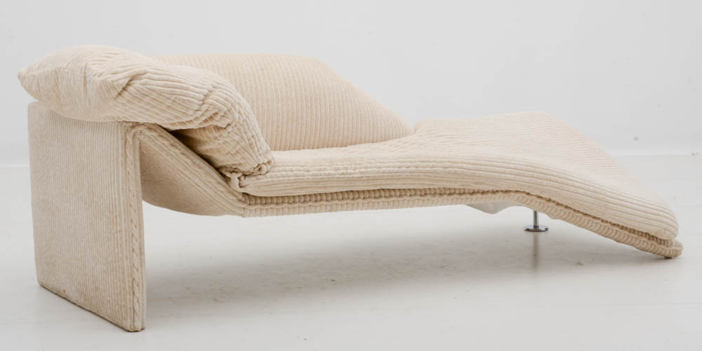 Milo Baughman Style Designer Chaise Lounge