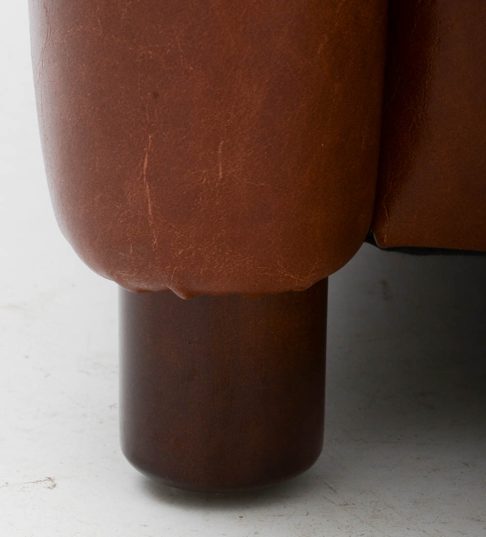 Pair of Steelcase "Coalesse" Leather Armchairs with Tablets