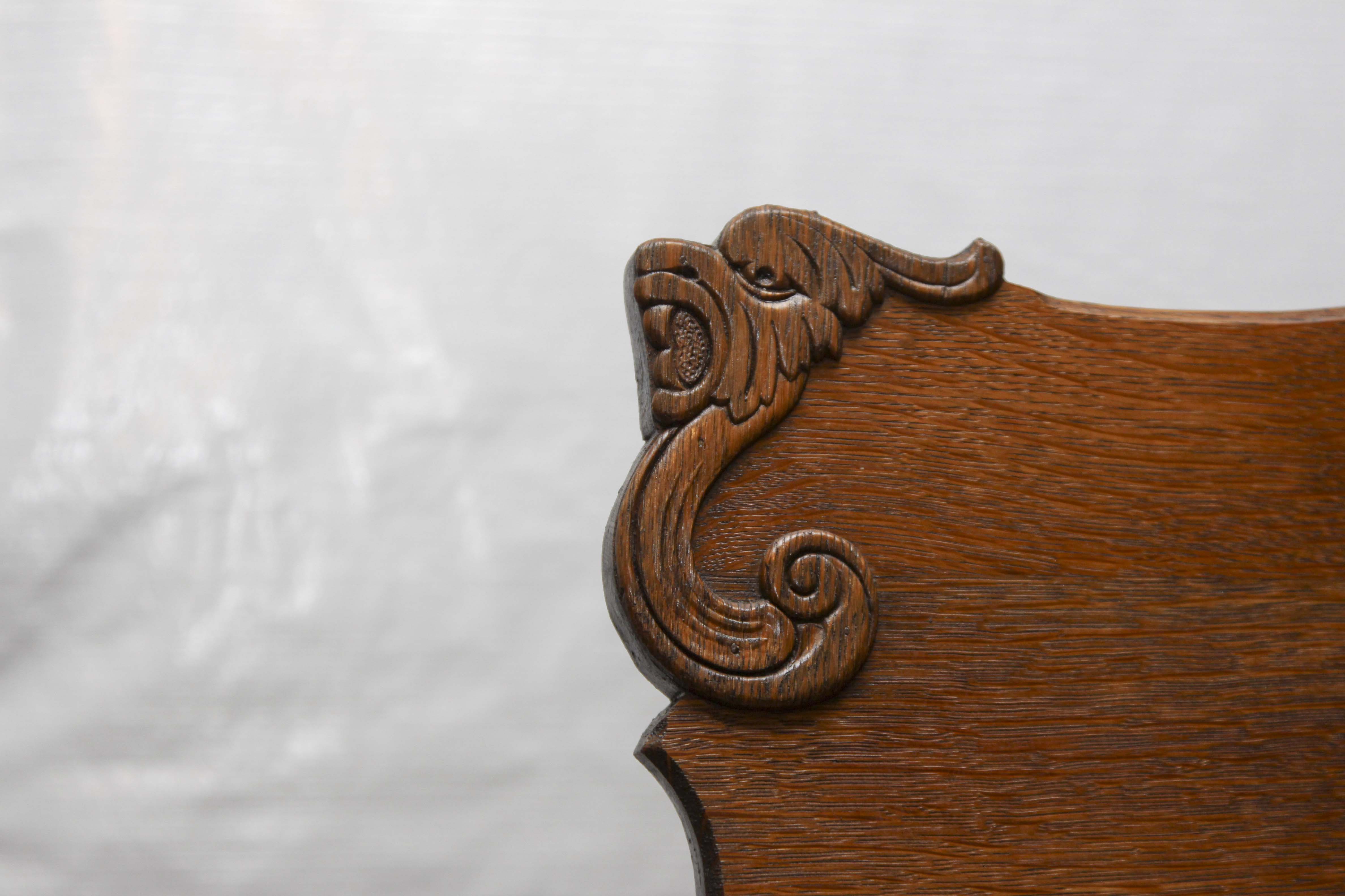 Antique Oak China Cabinet and Secretary