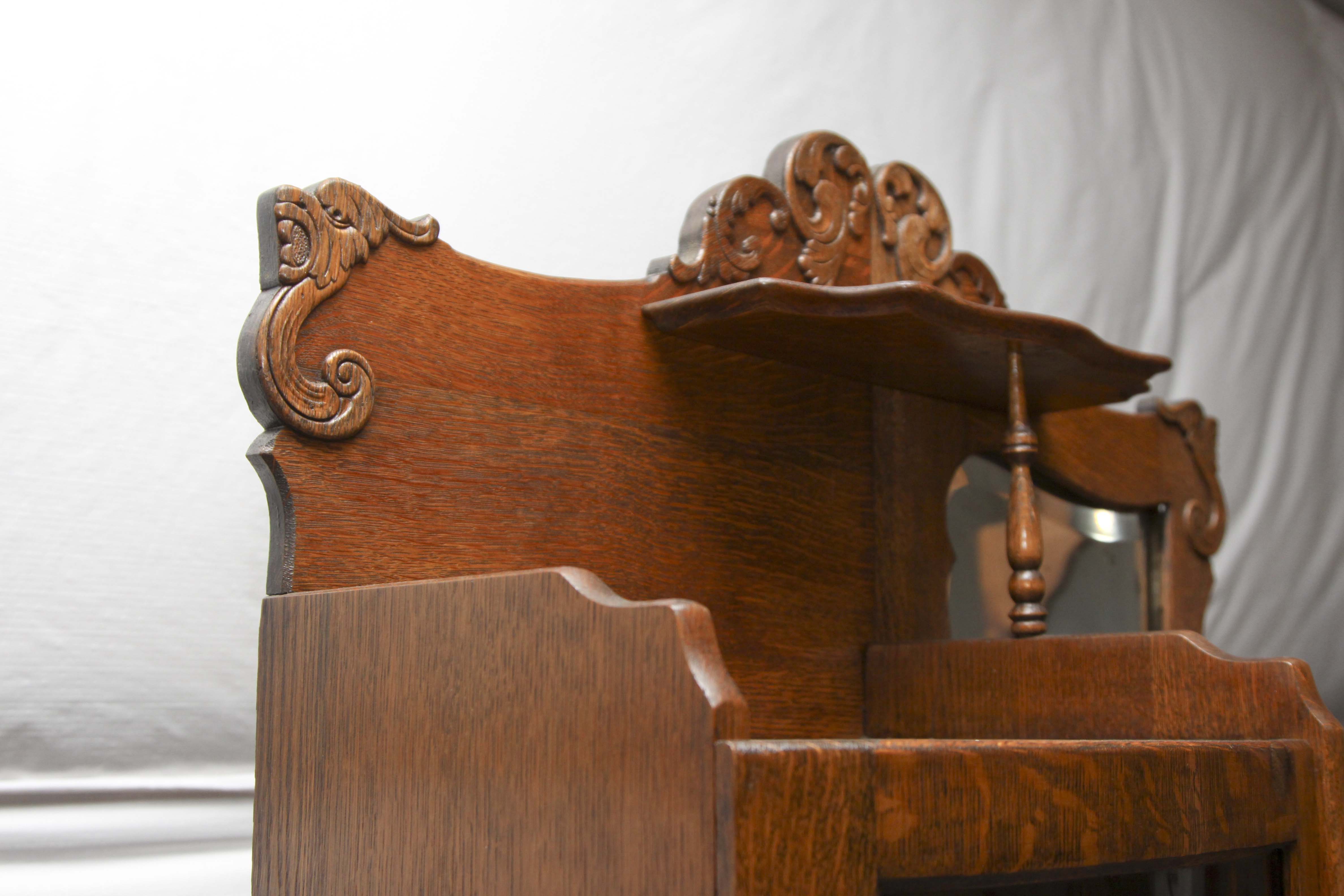 Antique Oak China Cabinet and Secretary