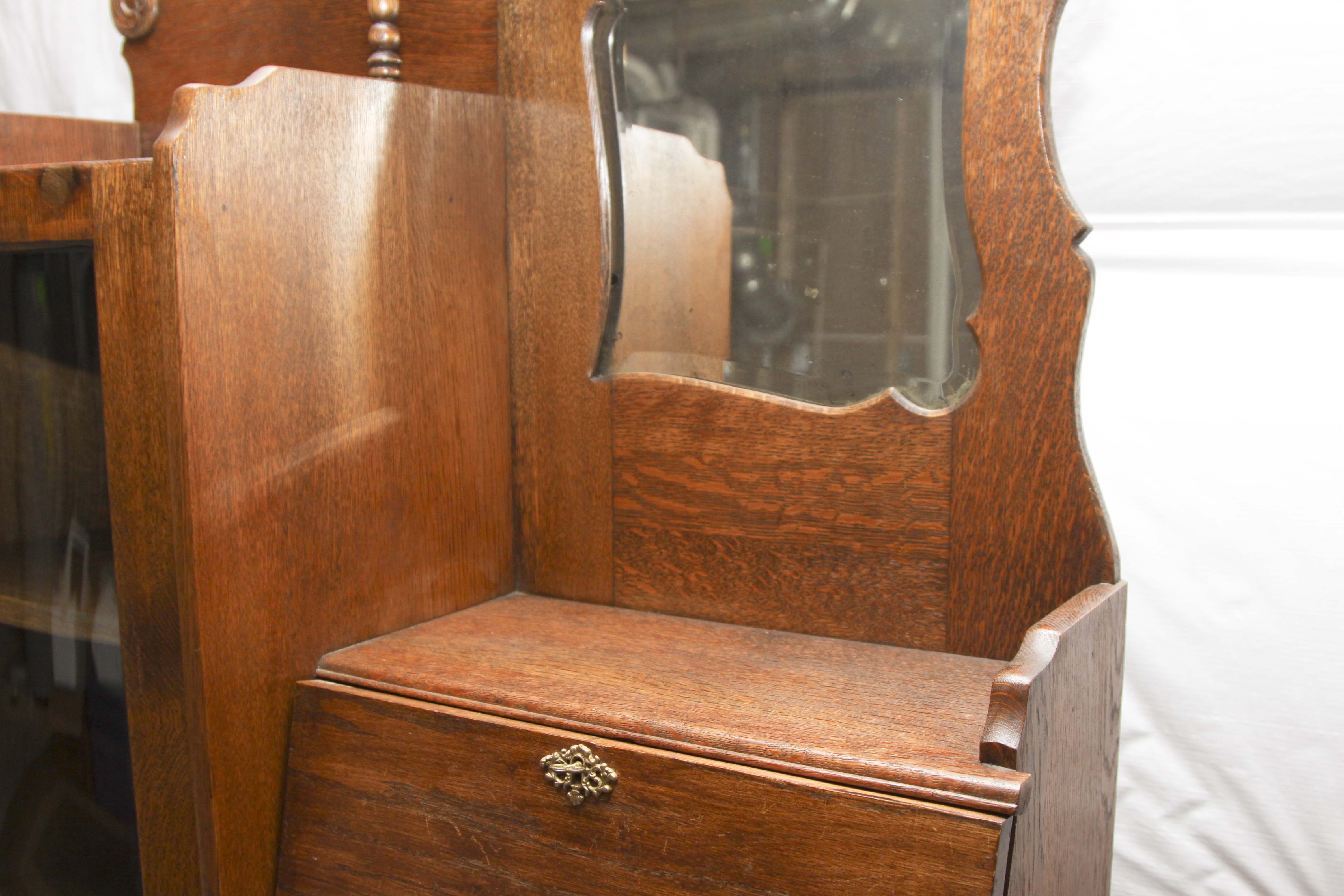 Antique Oak China Cabinet and Secretary