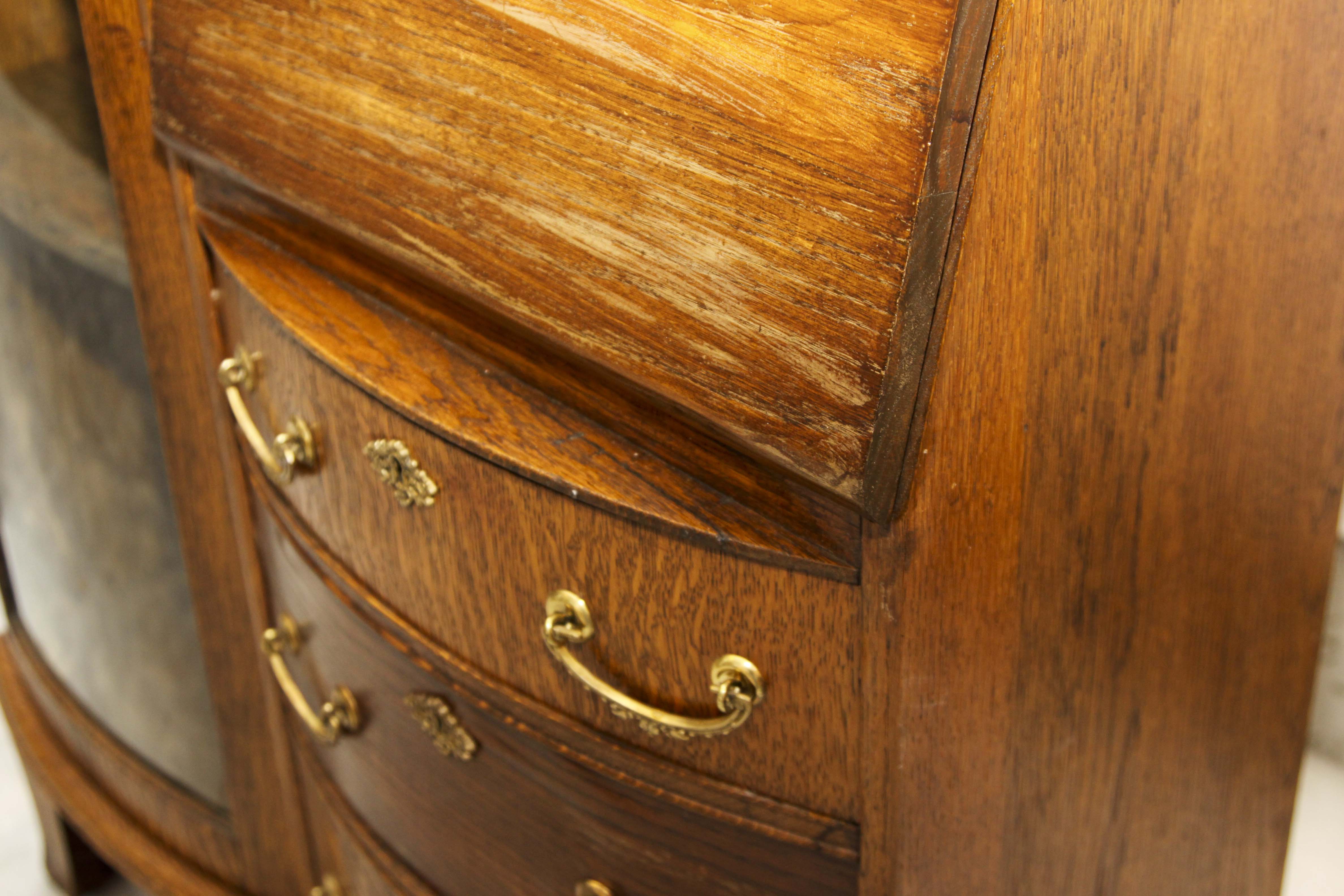 Antique Oak China Cabinet and Secretary