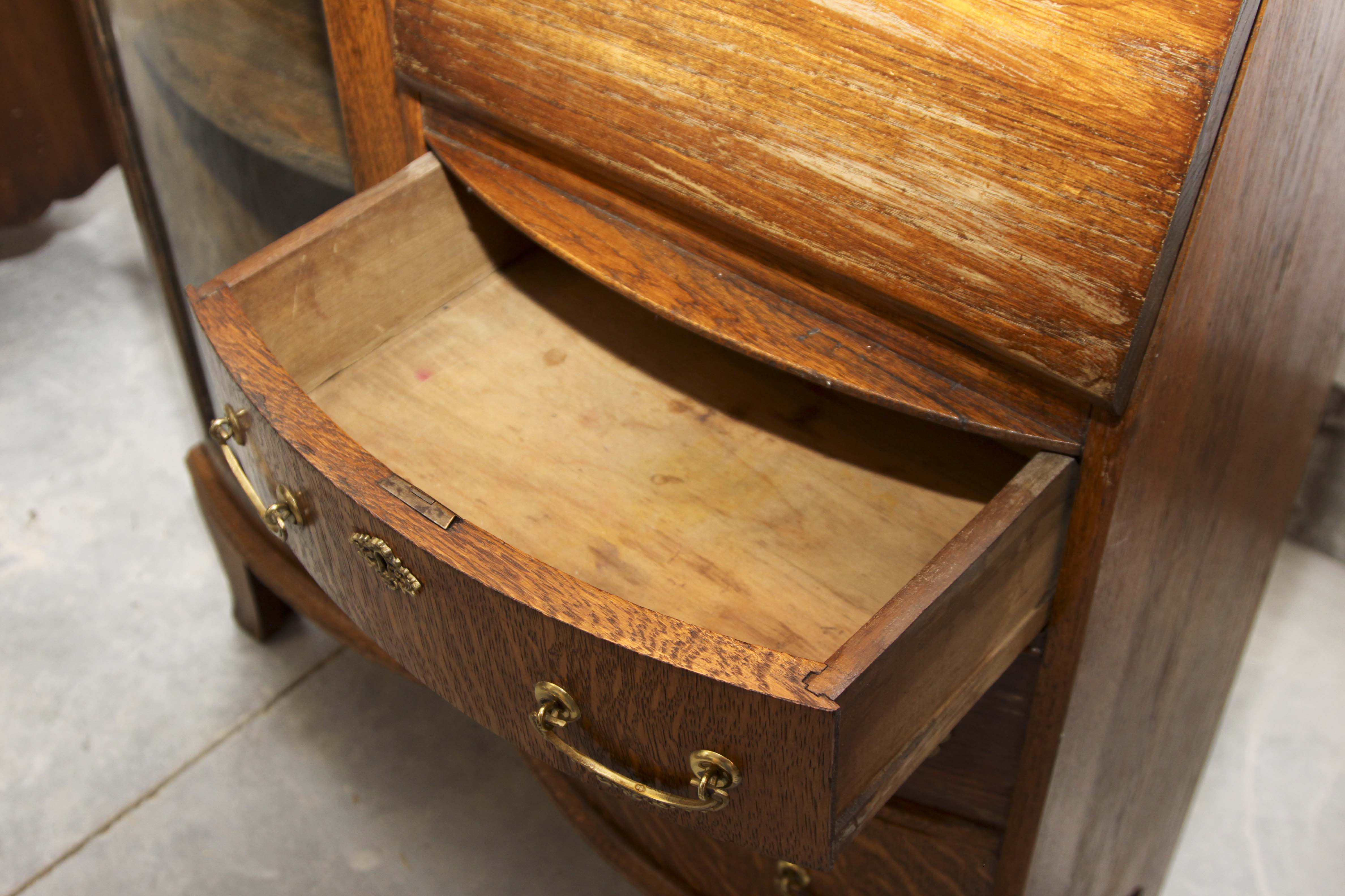 Antique Oak China Cabinet and Secretary
