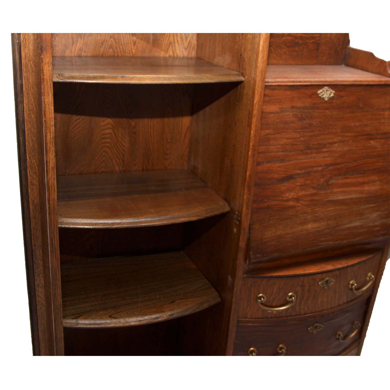 Antique Oak China Cabinet and Secretary