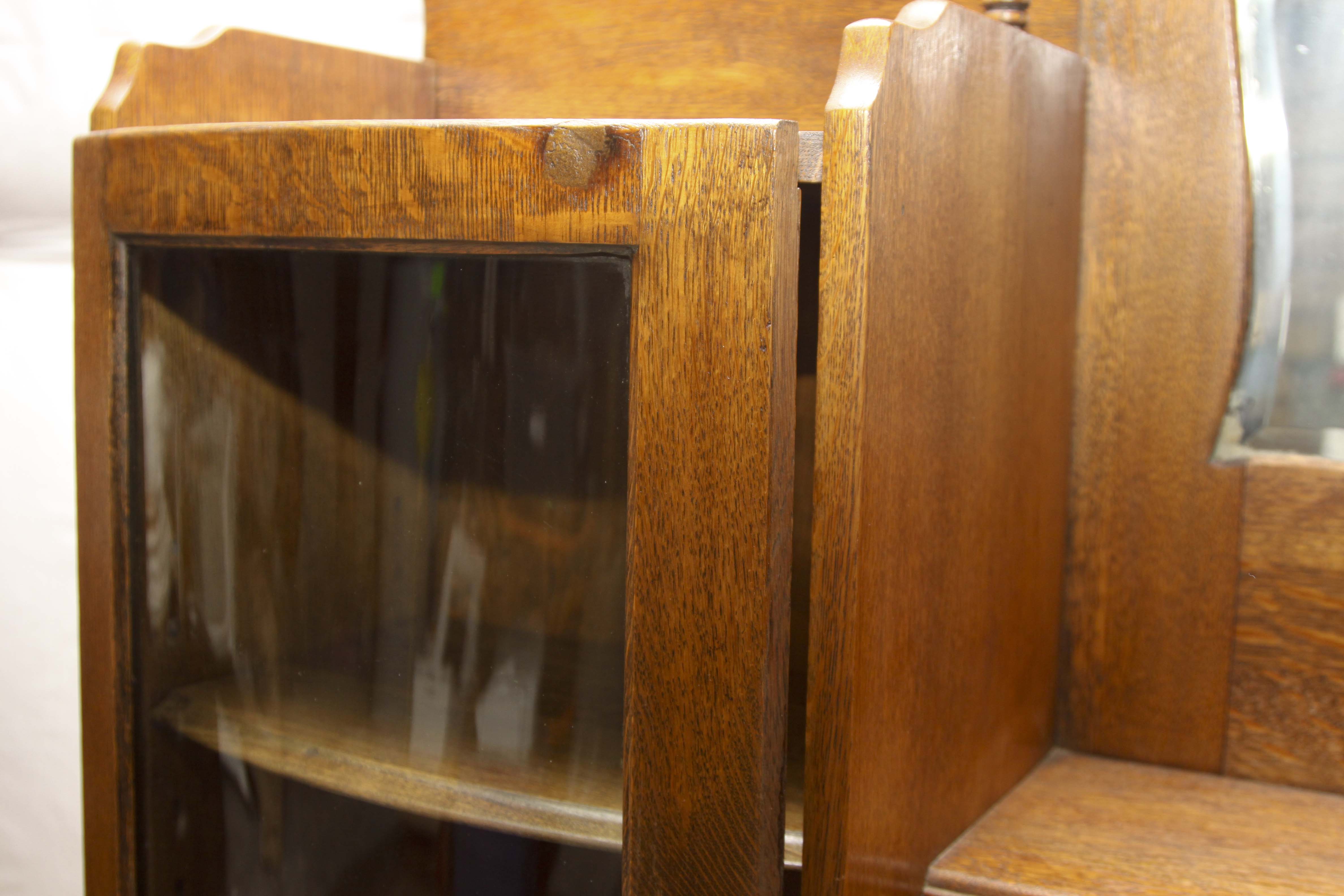 Antique Oak China Cabinet and Secretary