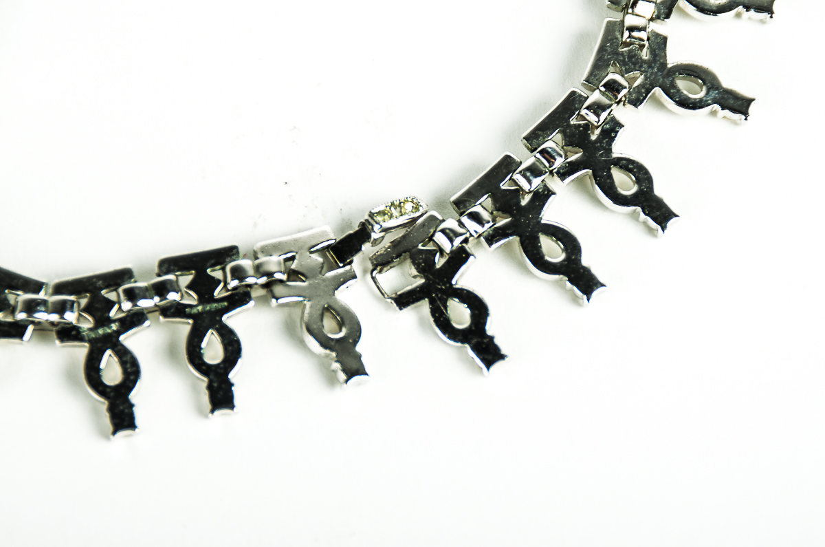 Art Deco Style Rhinestone Collar Necklace