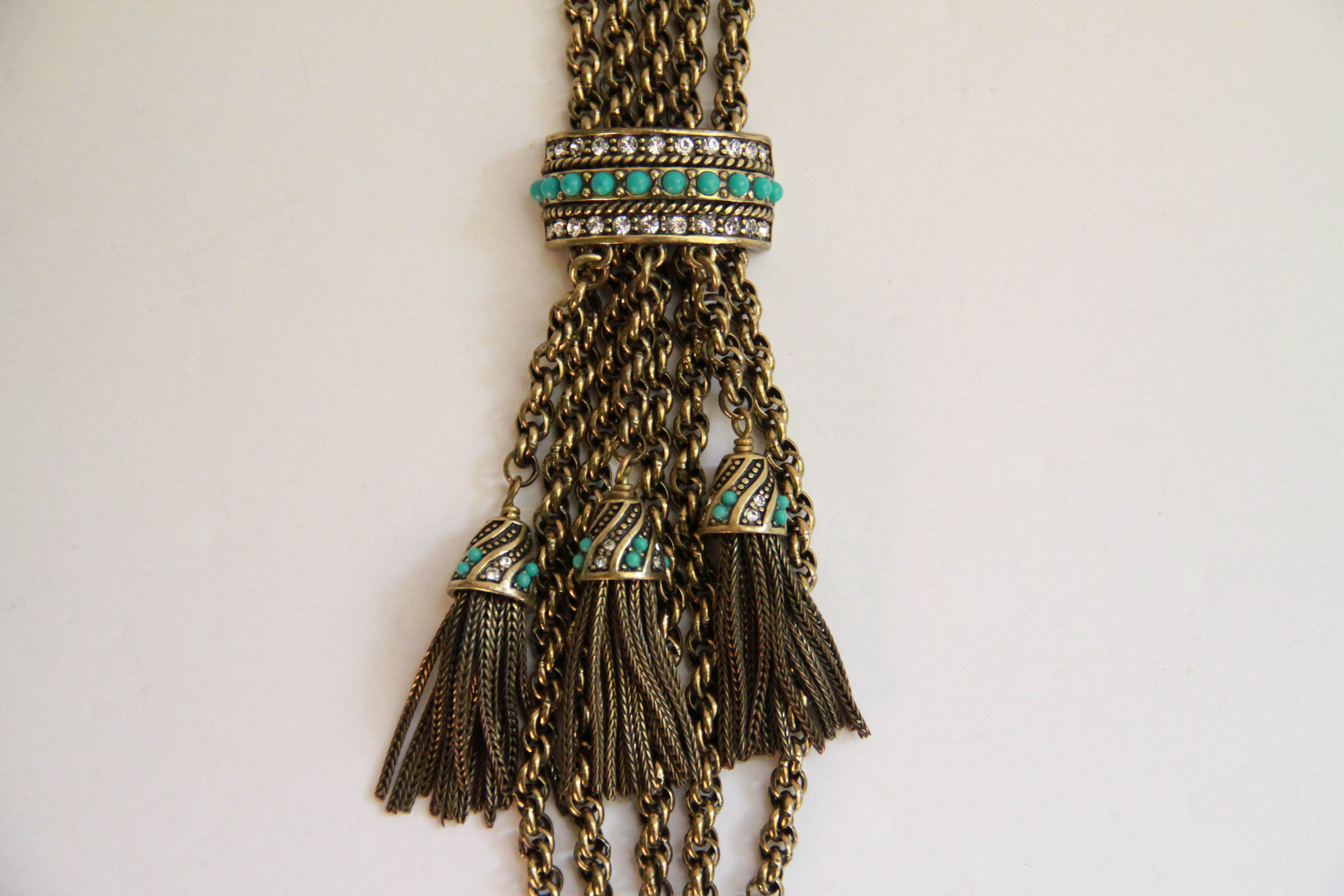 Heidi Daus "Chain Chain Chainnnnnn" Rope Bracelet with Tassle