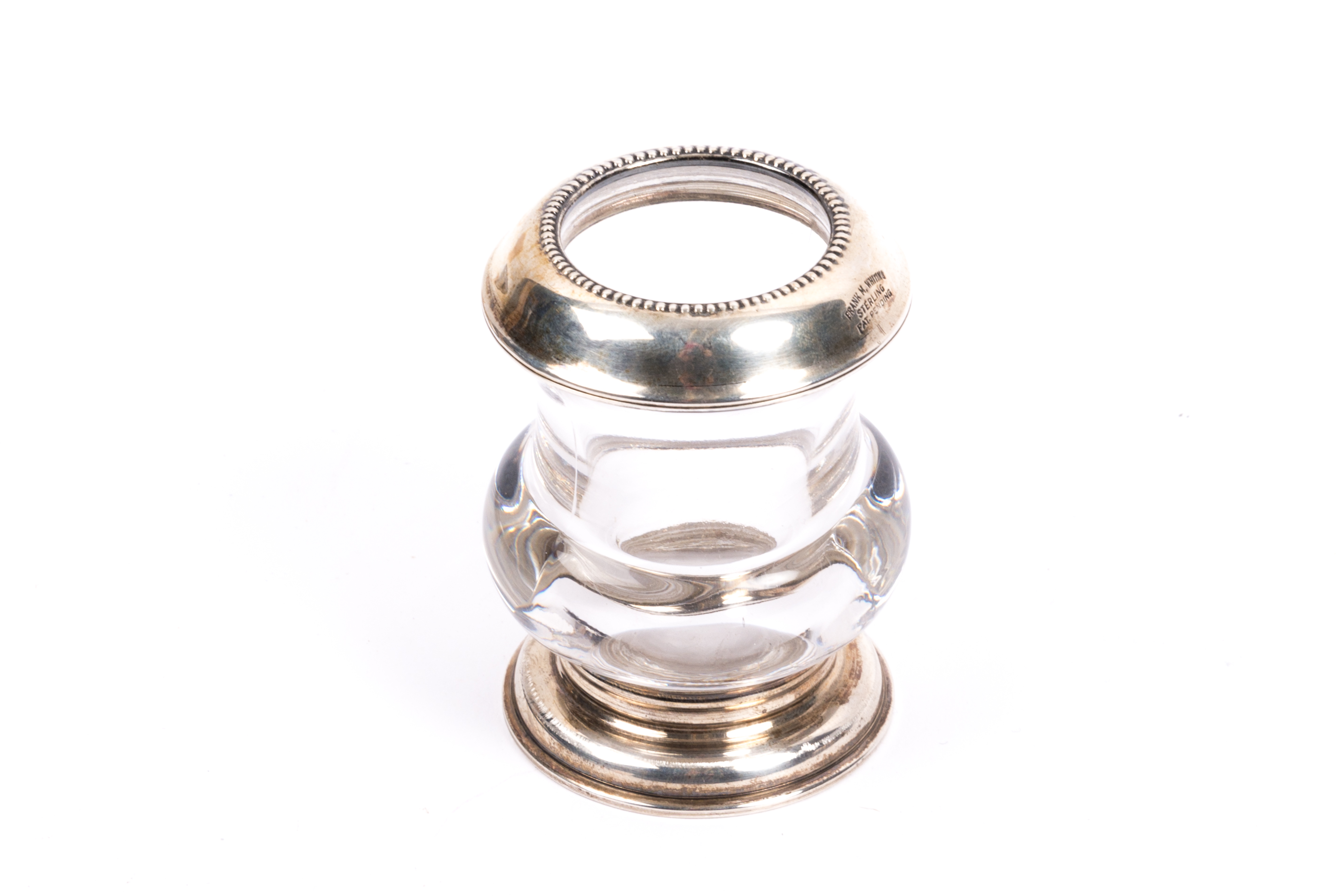 Frank M. Whiting Sterling Silver and Glass Cigarette Holder