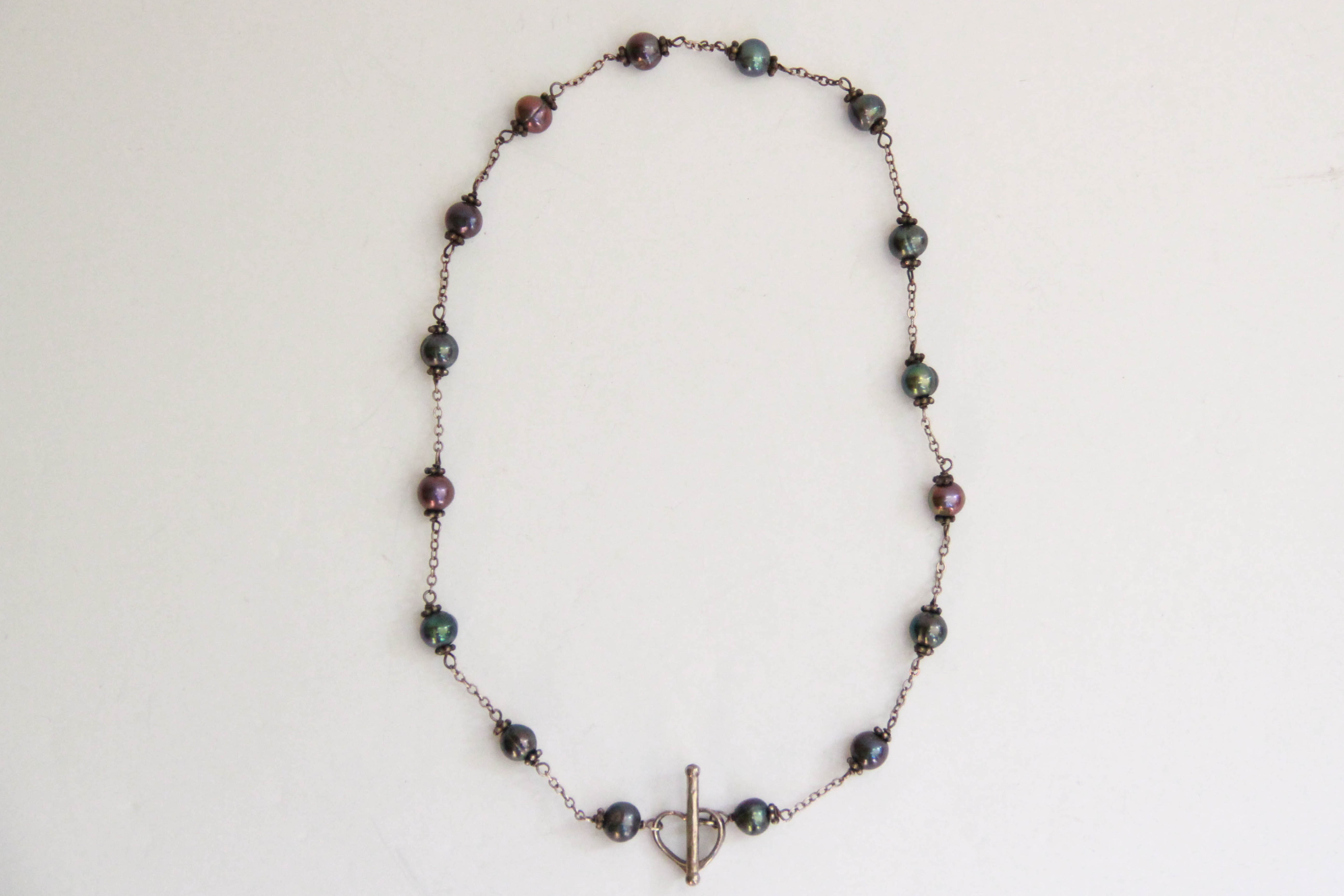 Tahitian Pearl and Sterling Silver Set