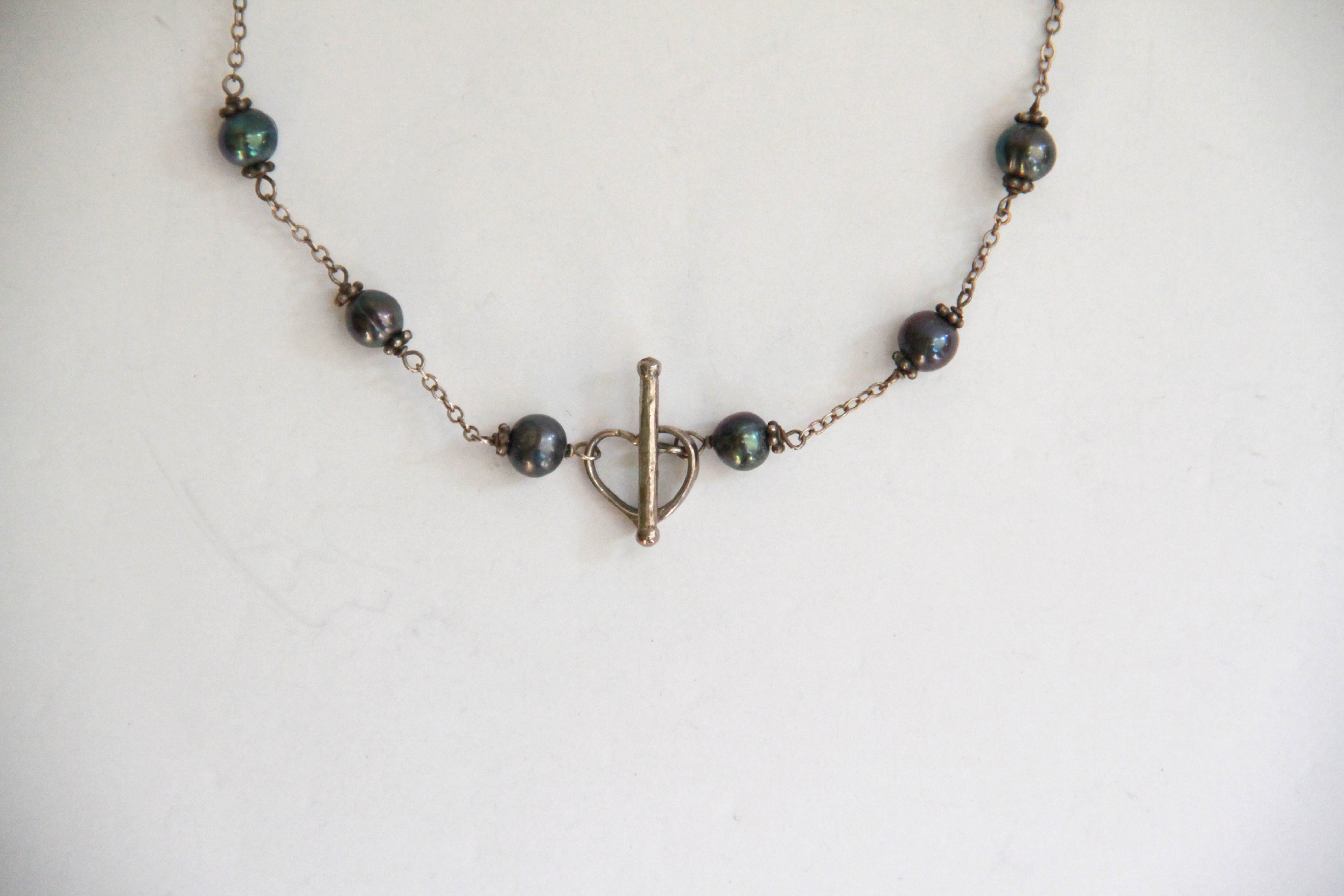 Tahitian Pearl and Sterling Silver Set