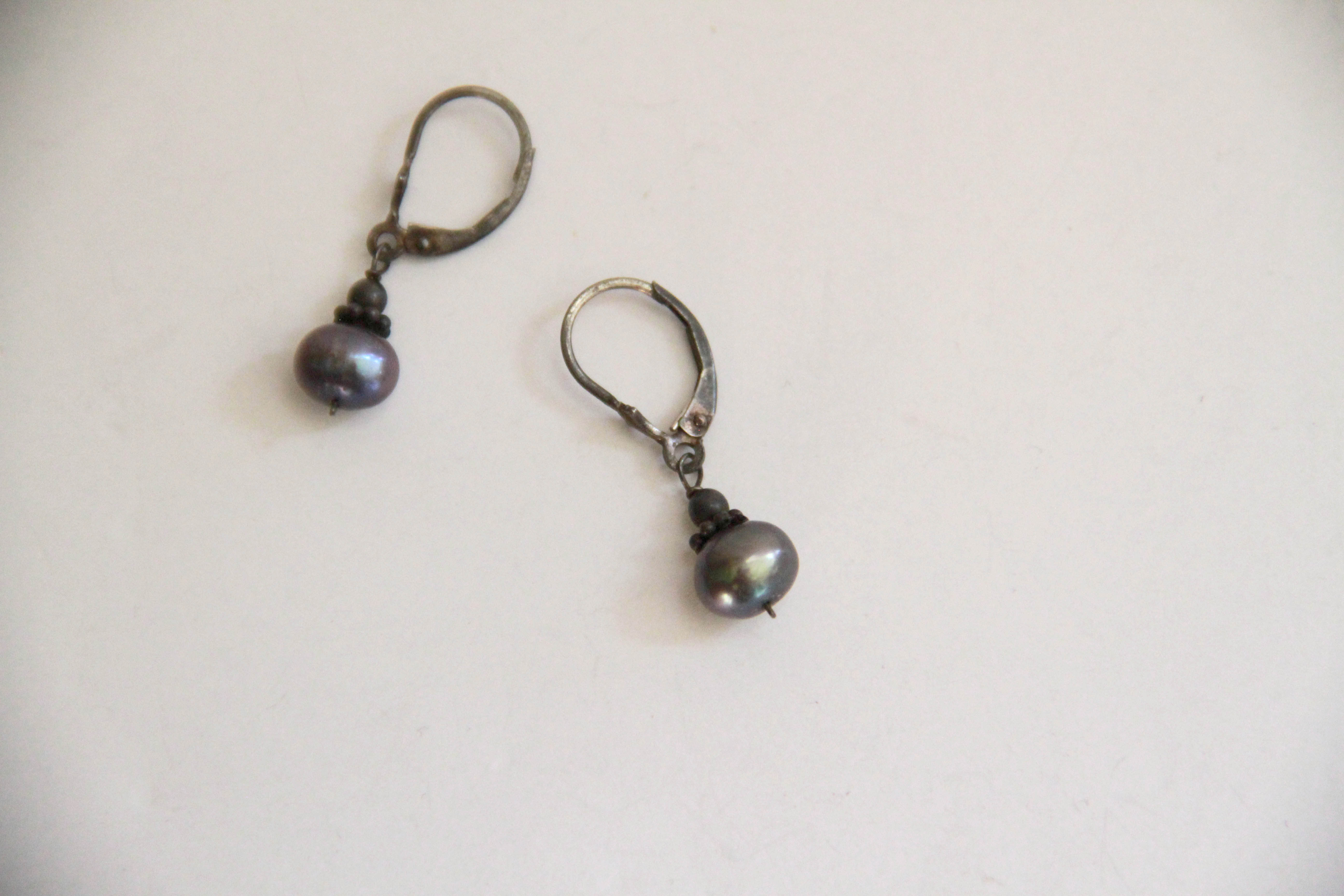Tahitian Pearl and Sterling Silver Set