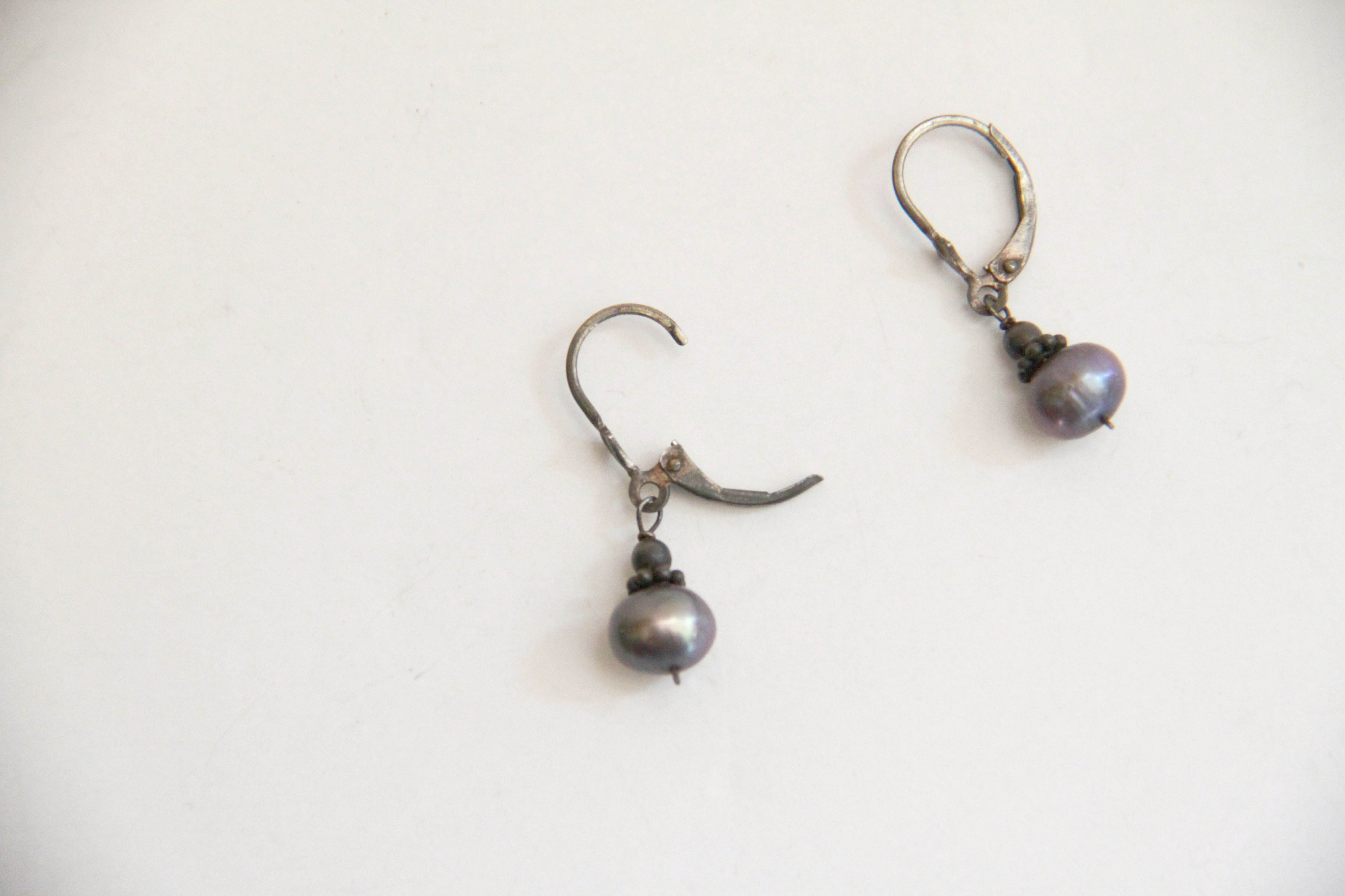 Tahitian Pearl and Sterling Silver Set