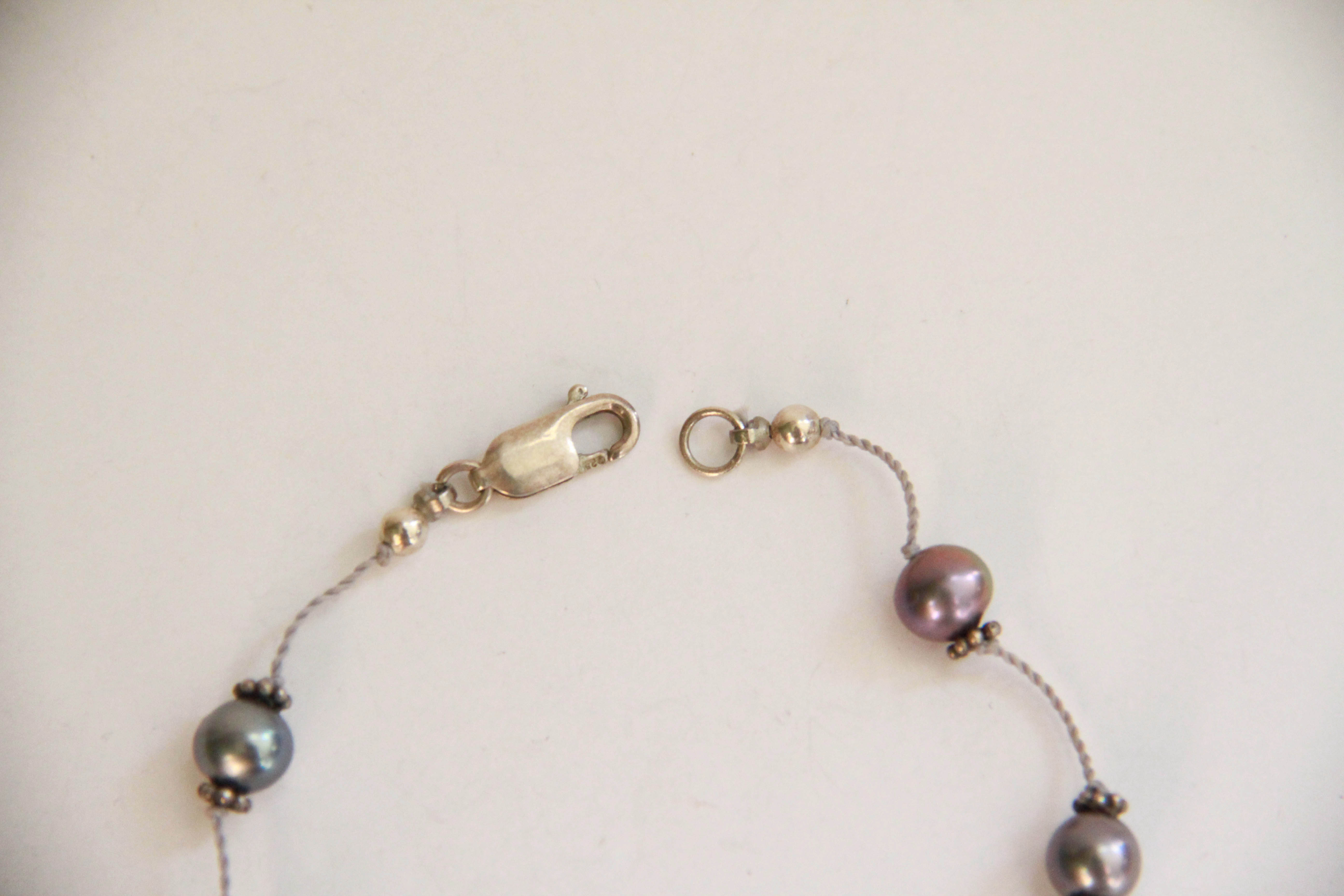 Tahitian Pearl and Sterling Silver Set