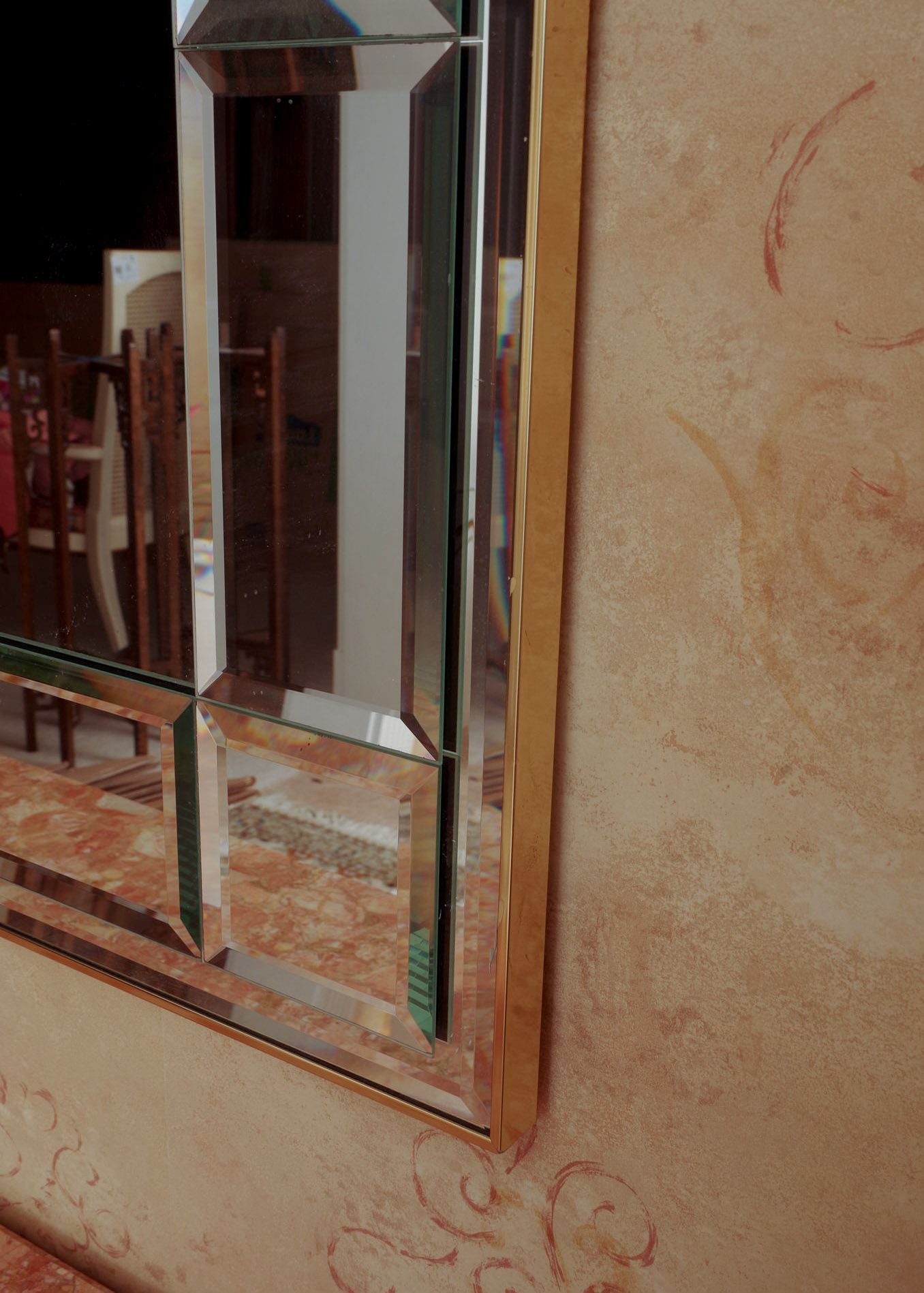 Large Beveled Cut Mirror