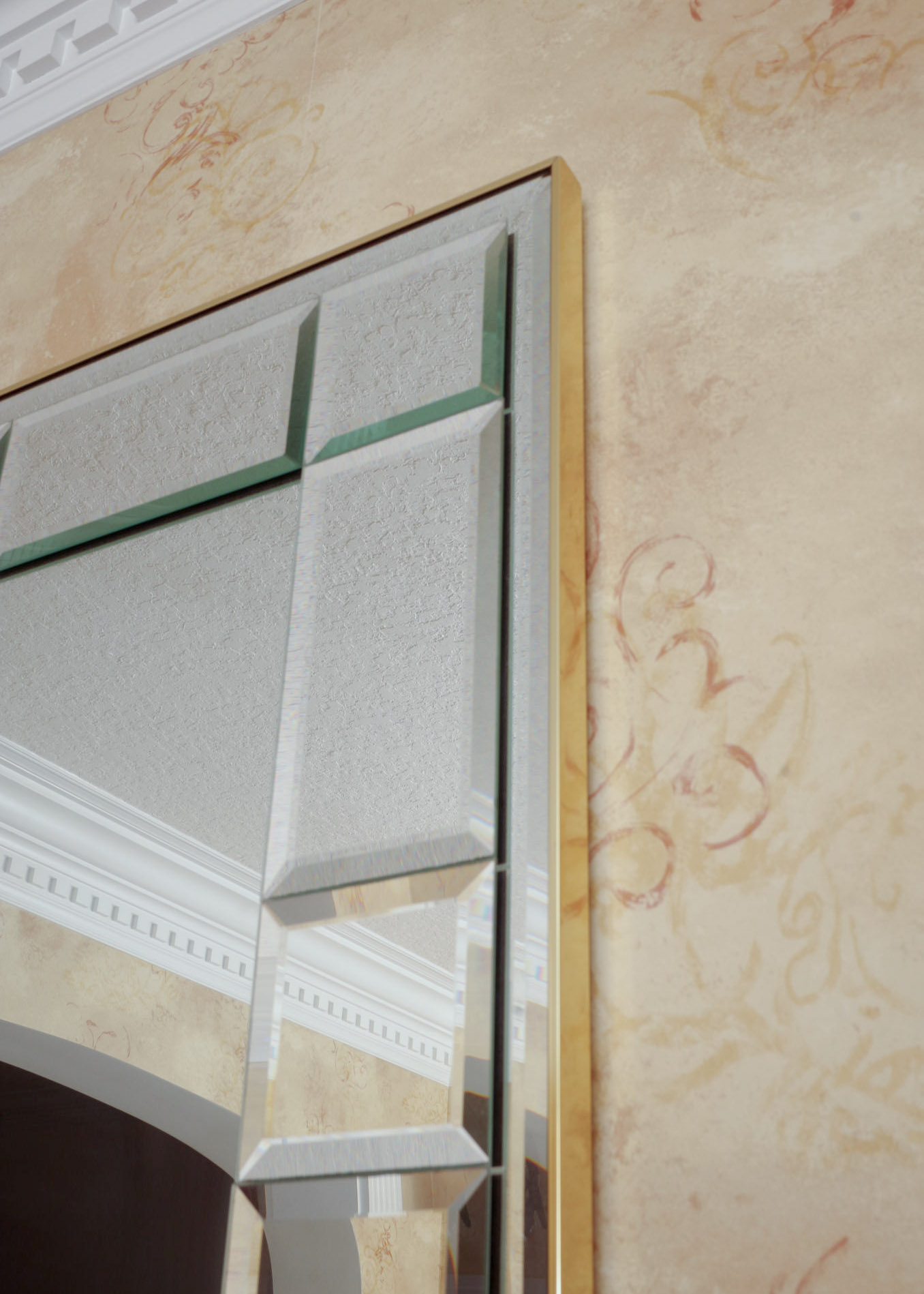 Large Beveled Cut Mirror