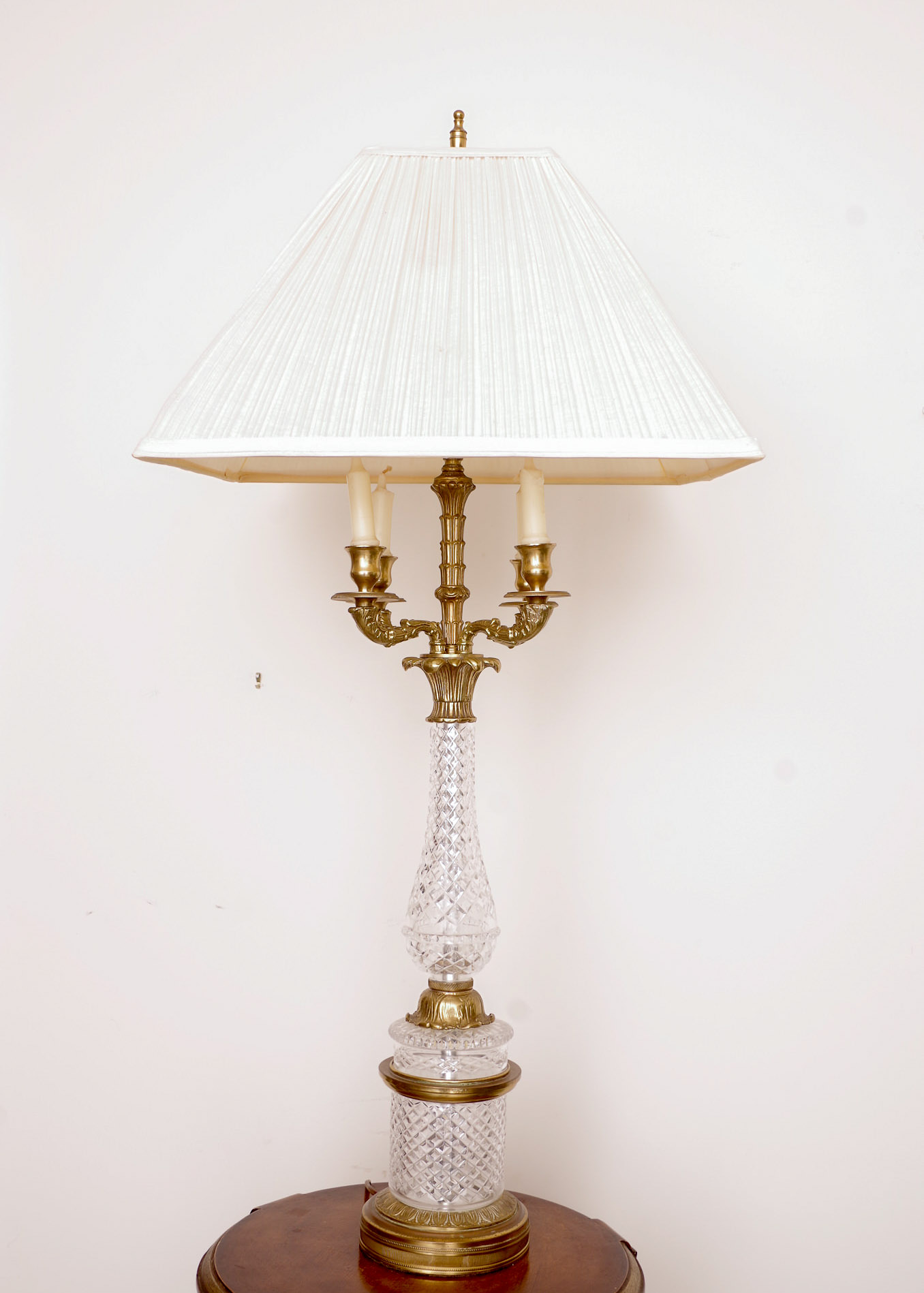 Warren Kessler Crystal Chandelier Table Lamp