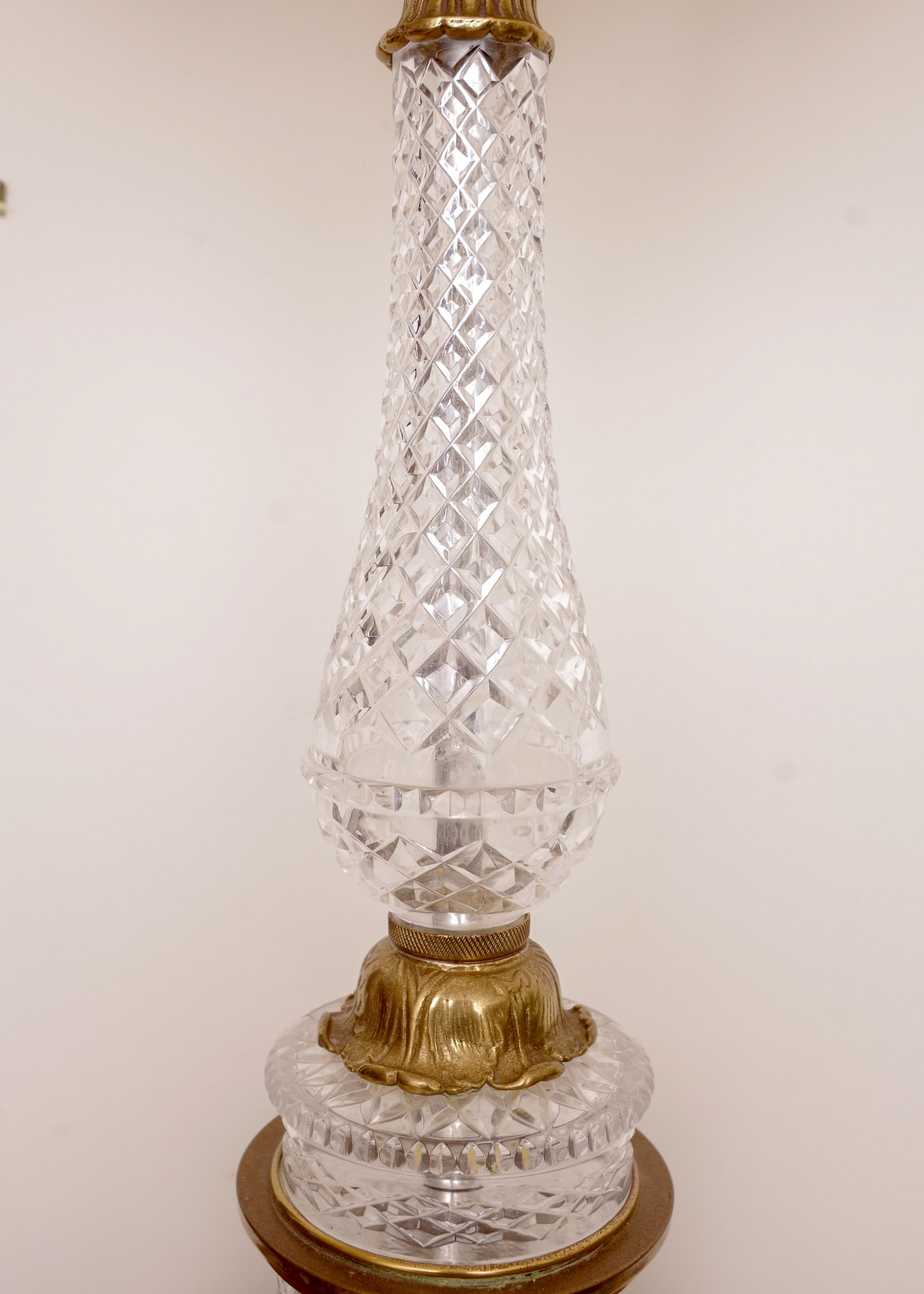 Warren Kessler Crystal Chandelier Table Lamp