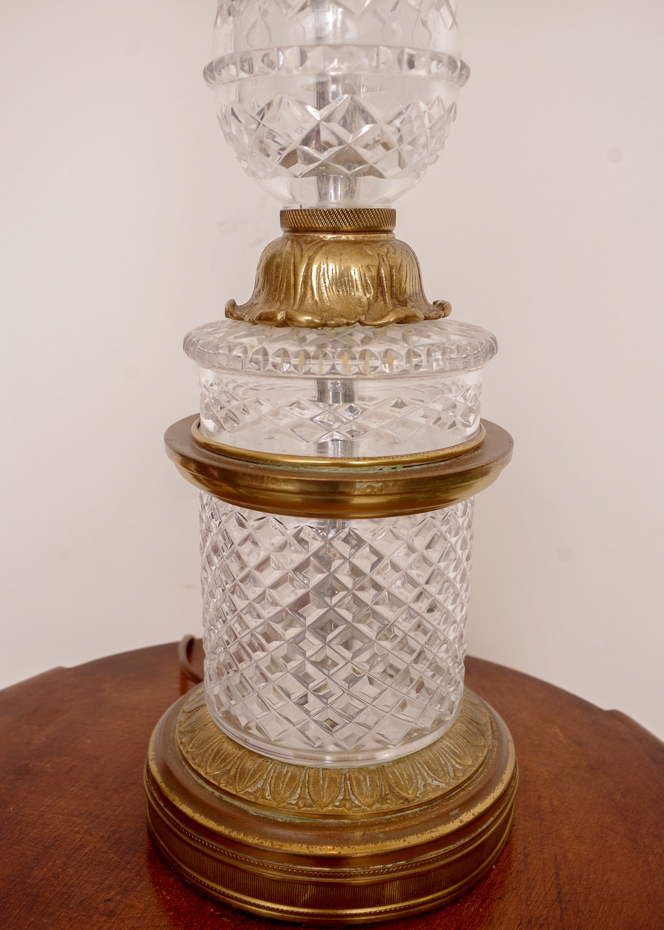 Warren Kessler Crystal Chandelier Table Lamp