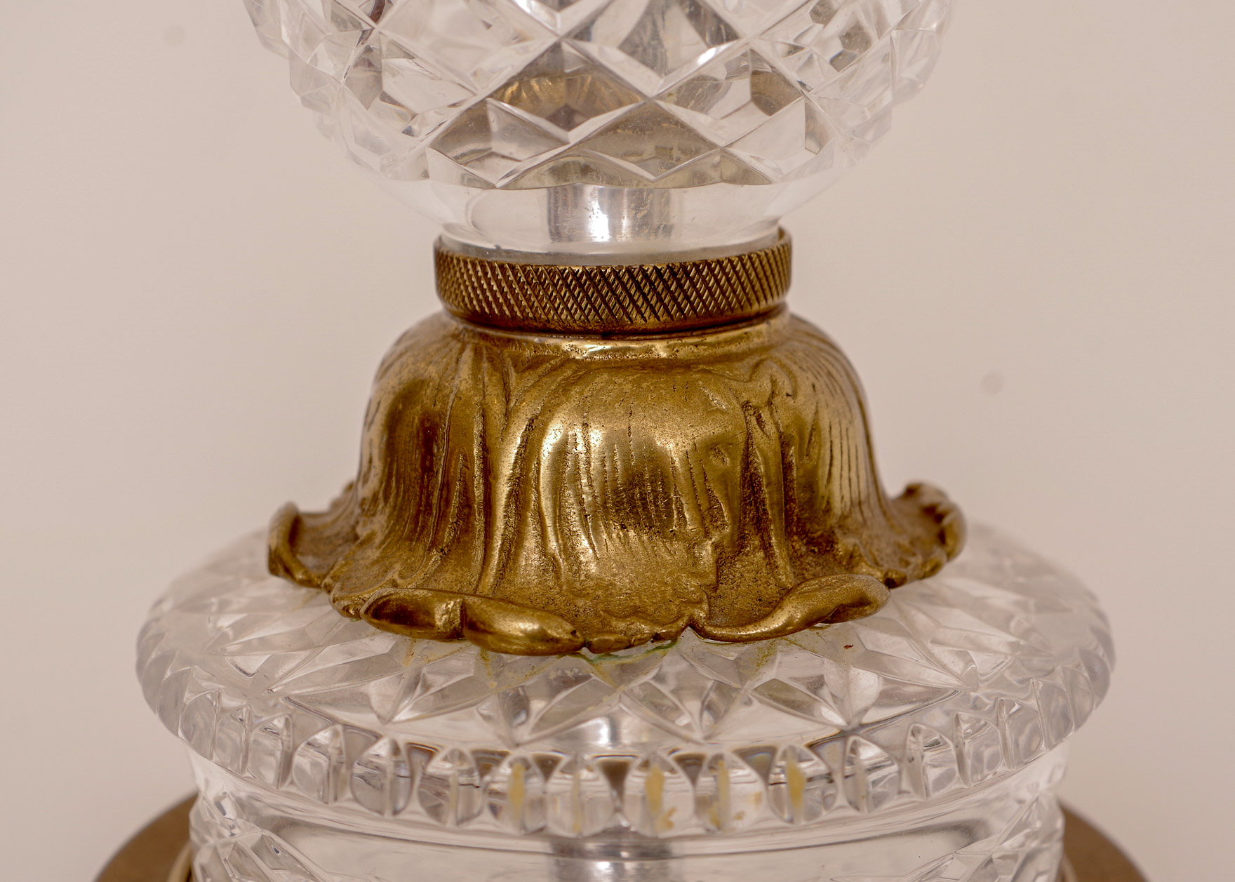 Warren Kessler Crystal Chandelier Table Lamp