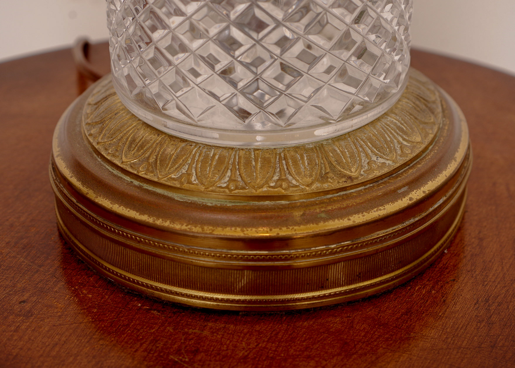 Warren Kessler Crystal Chandelier Table Lamp