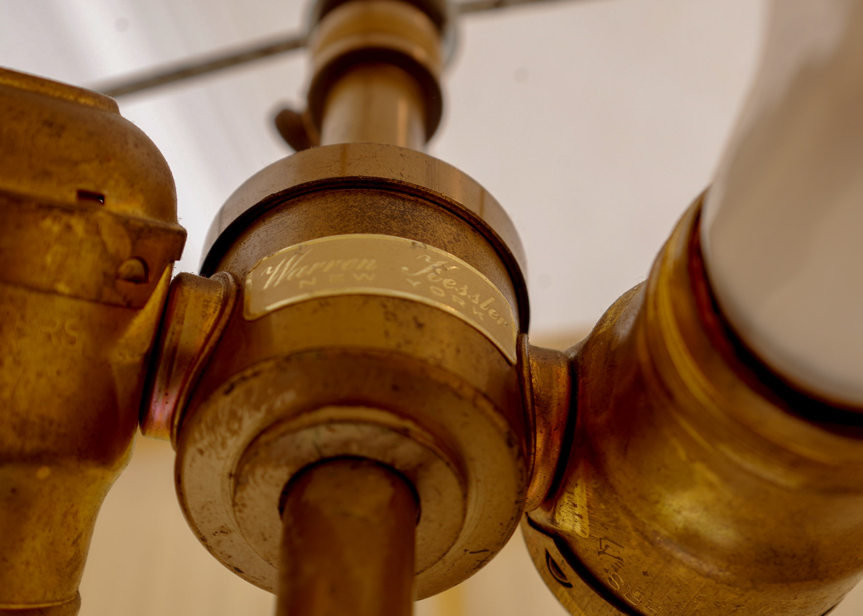 Warren Kessler Crystal Chandelier Table Lamp