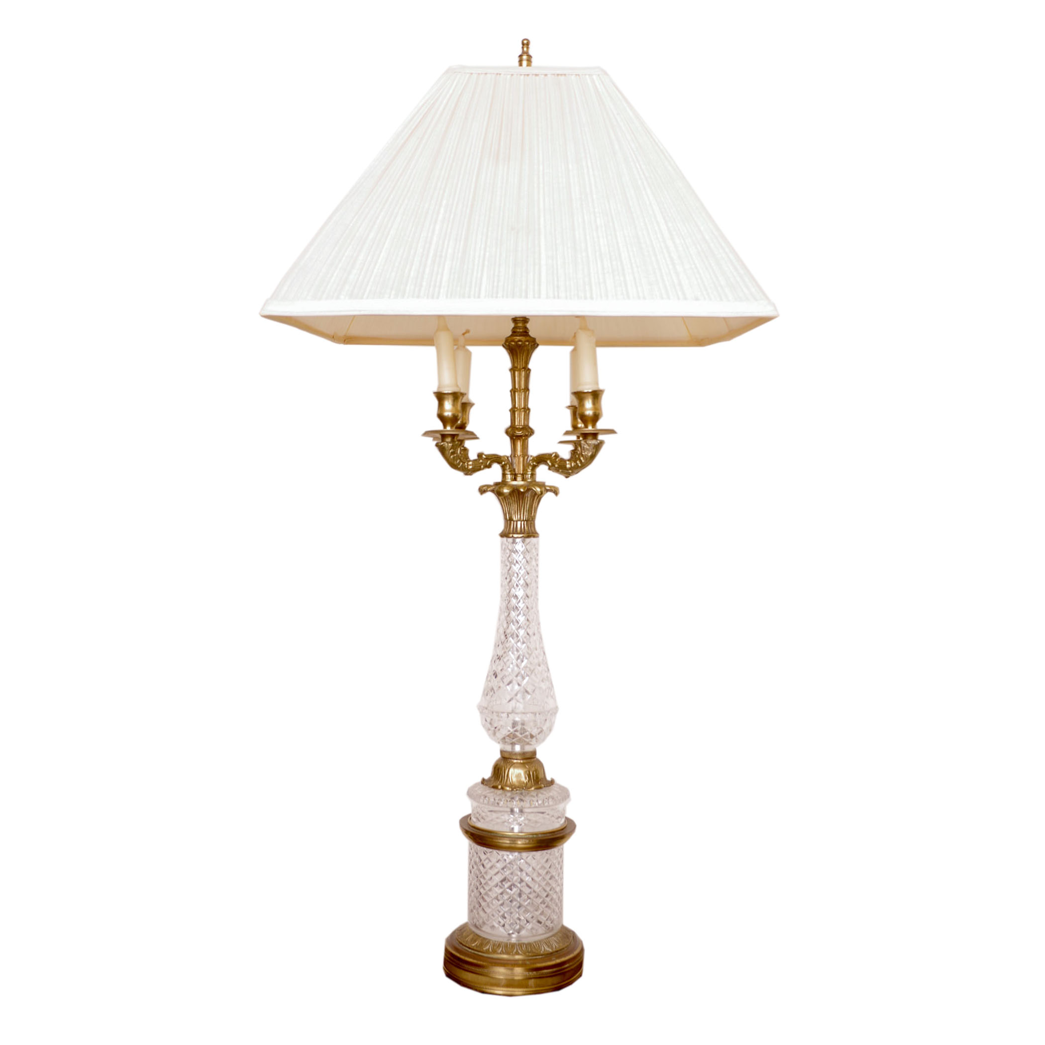 Warren Kessler Crystal Chandelier Table Lamp
